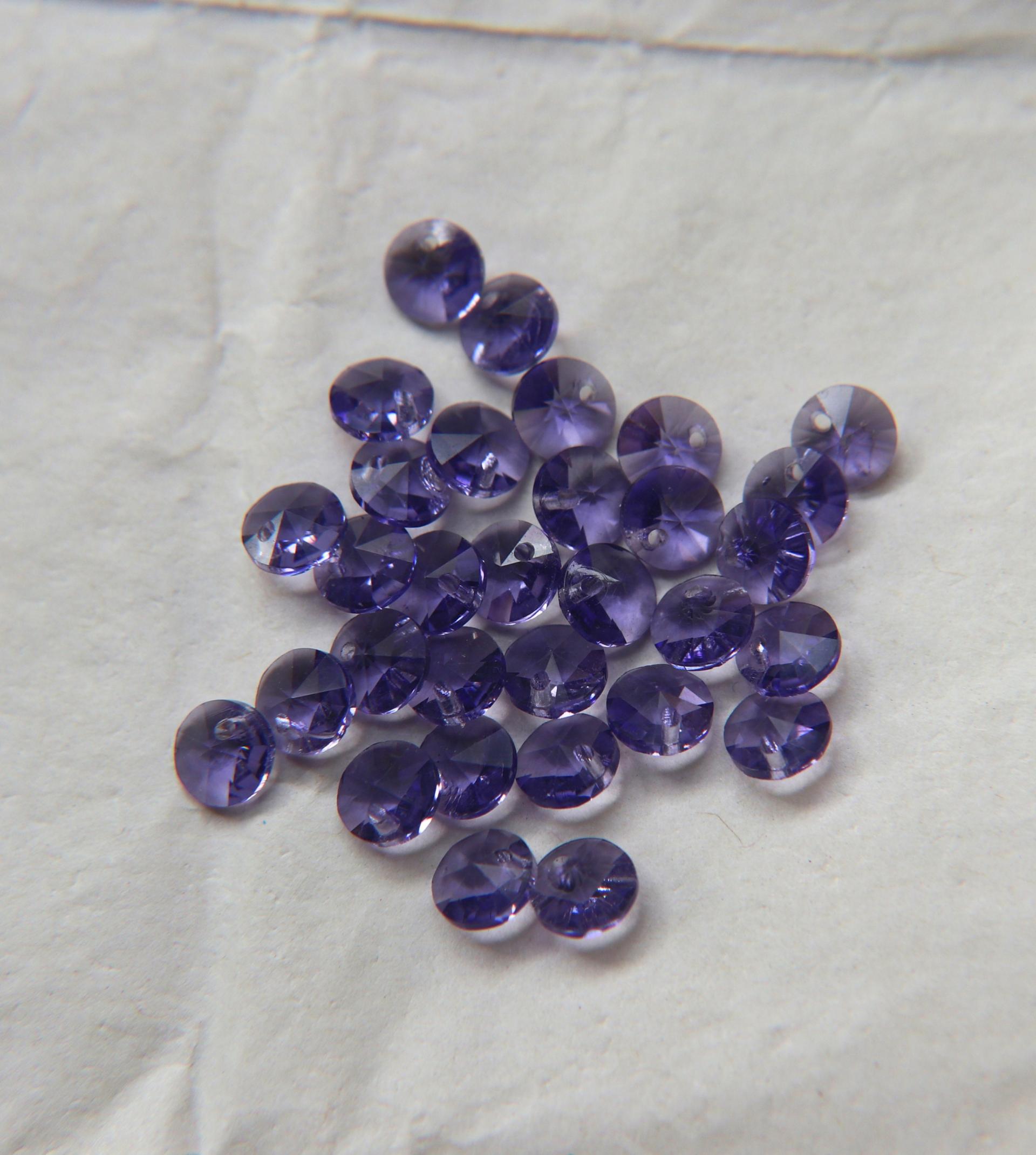 6mm SWAROVSKI 6428 Rivoli Crystal Pendant Beads in Tanzanite 2/4/24/72/144 Pieces PREMIUM Materials