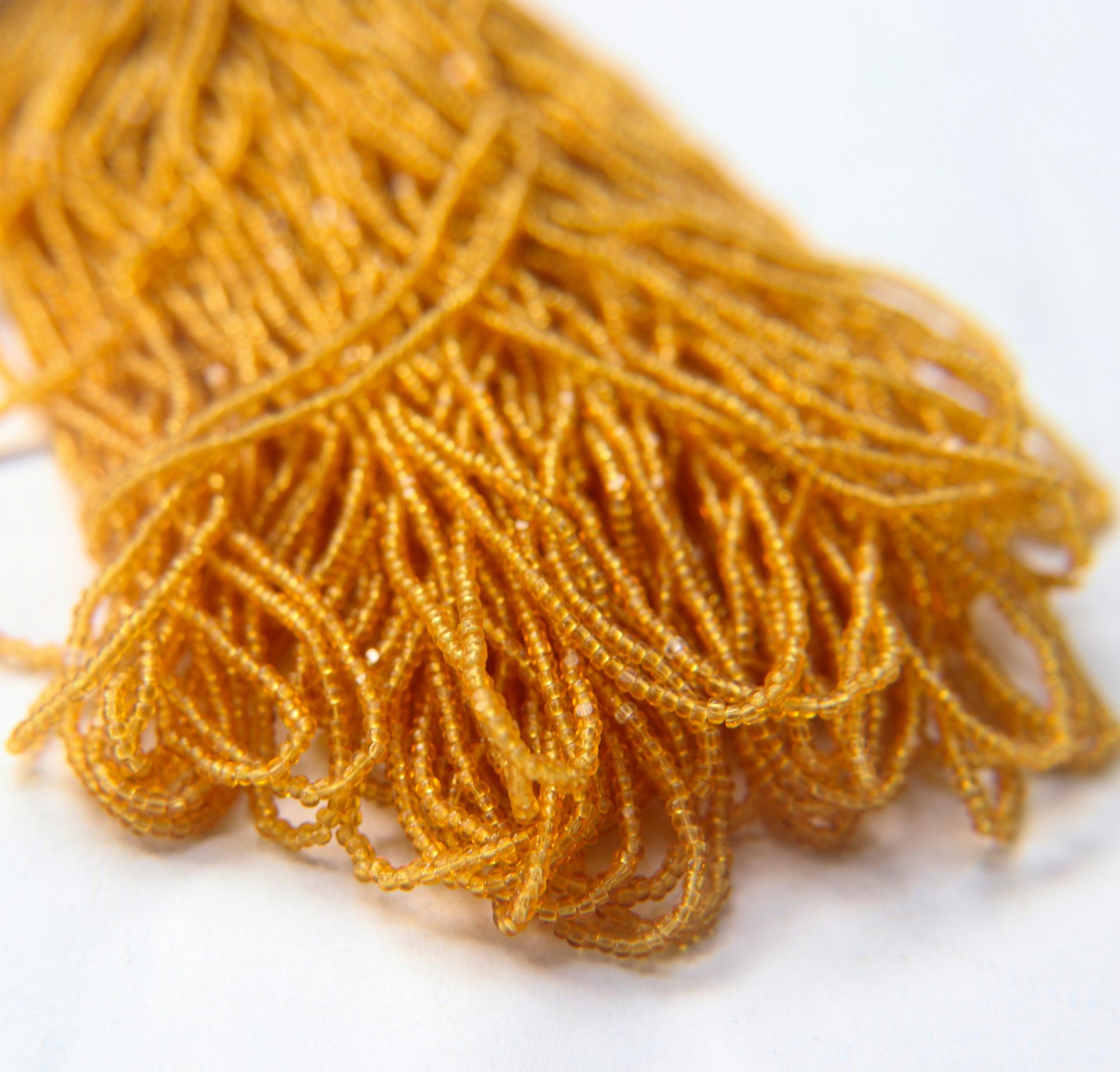 11/0 Hanks Charlotte True Cut Beads 53430 Transparent Medium Topaz 1/5/25/50/100 Hanks 2.0mm beads, jewelry supply, findings, craft supply