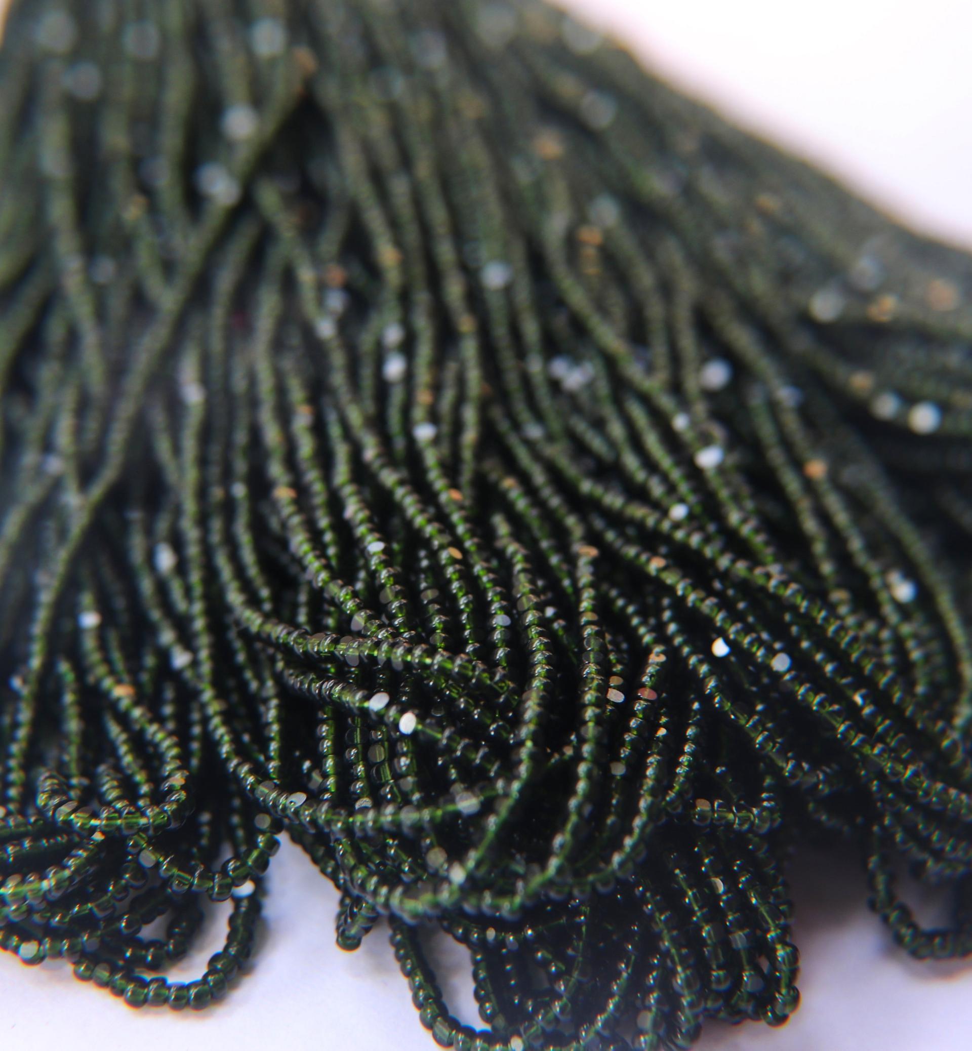 11/0 Charlotte Cut Beads Transparent Dark Olivine 10/20/50/250/500 Grams Premium seed beads embroidery materials, jewelry making