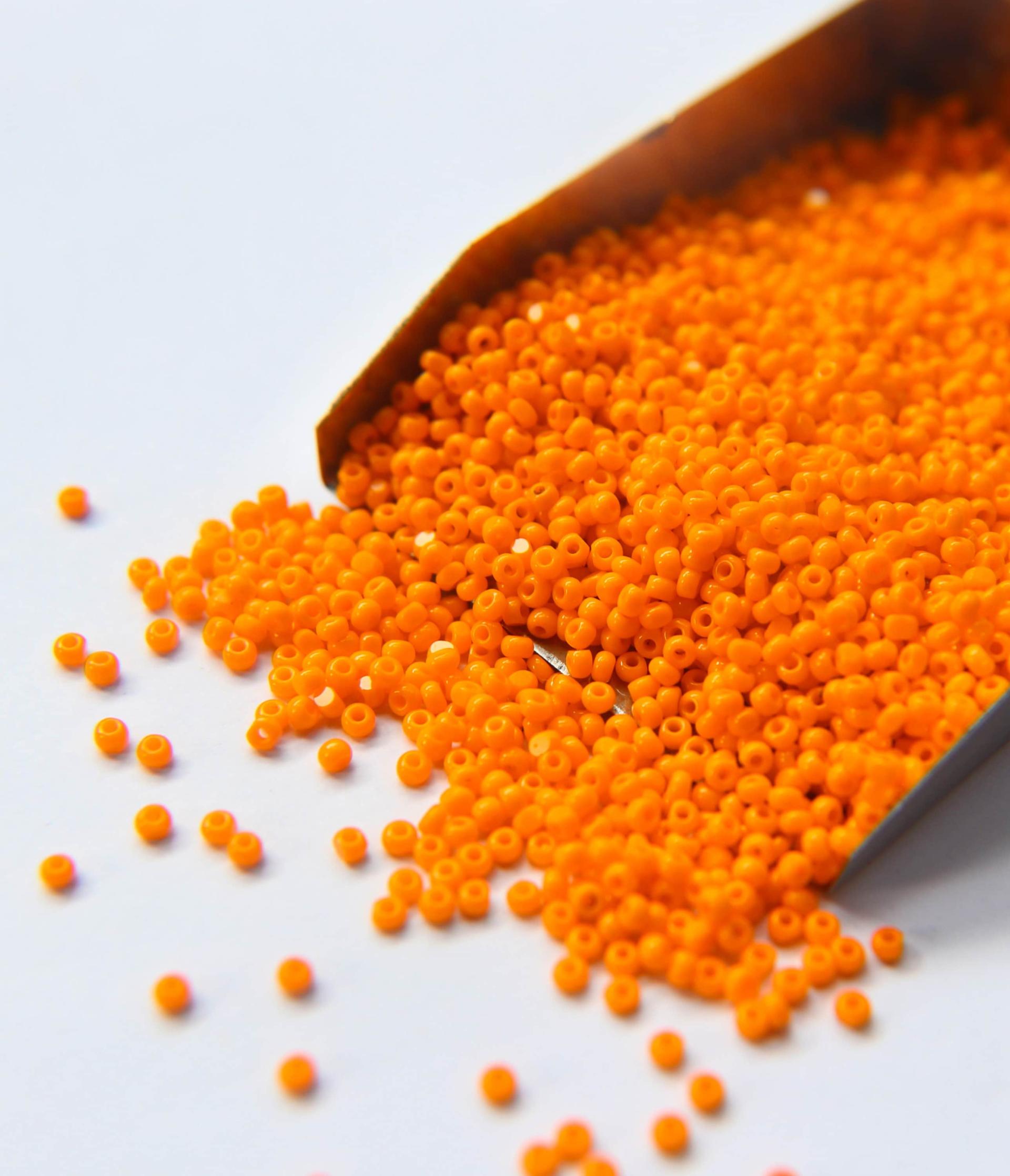 13/0 Charlotte true Cut Beads Opaque Light Orange 5/10/20/50/250/500 Grams Premium Seed Beads