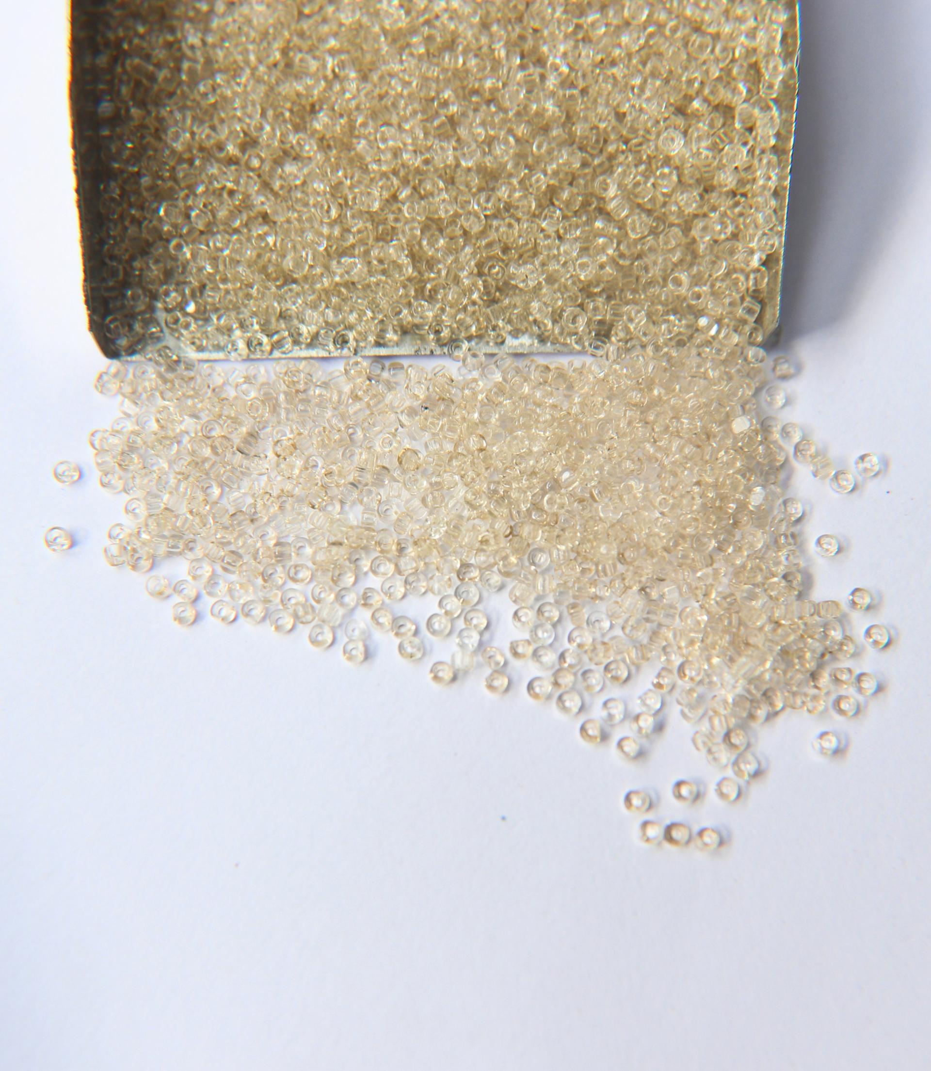 11/0 Charlotte true Cut Beads Ionized Crystal Light Champagne 10/20/50/250/500 Grams PREMIUM SEED Beads