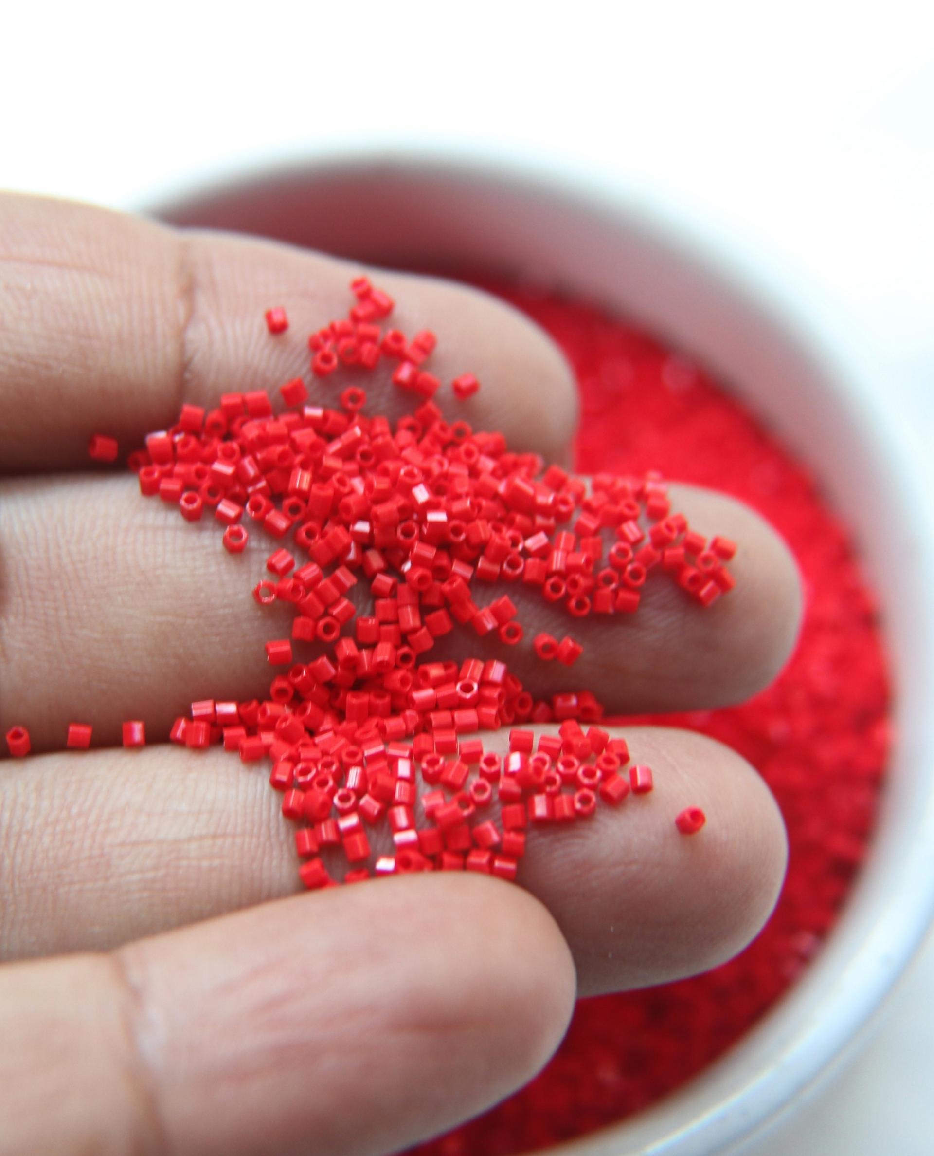 15/0 MIYUKI Hex Red Opaque Japanese Beads 10/20/50/100 Grams embroidery materials Jewelry making beads, vintage beads, premium materials