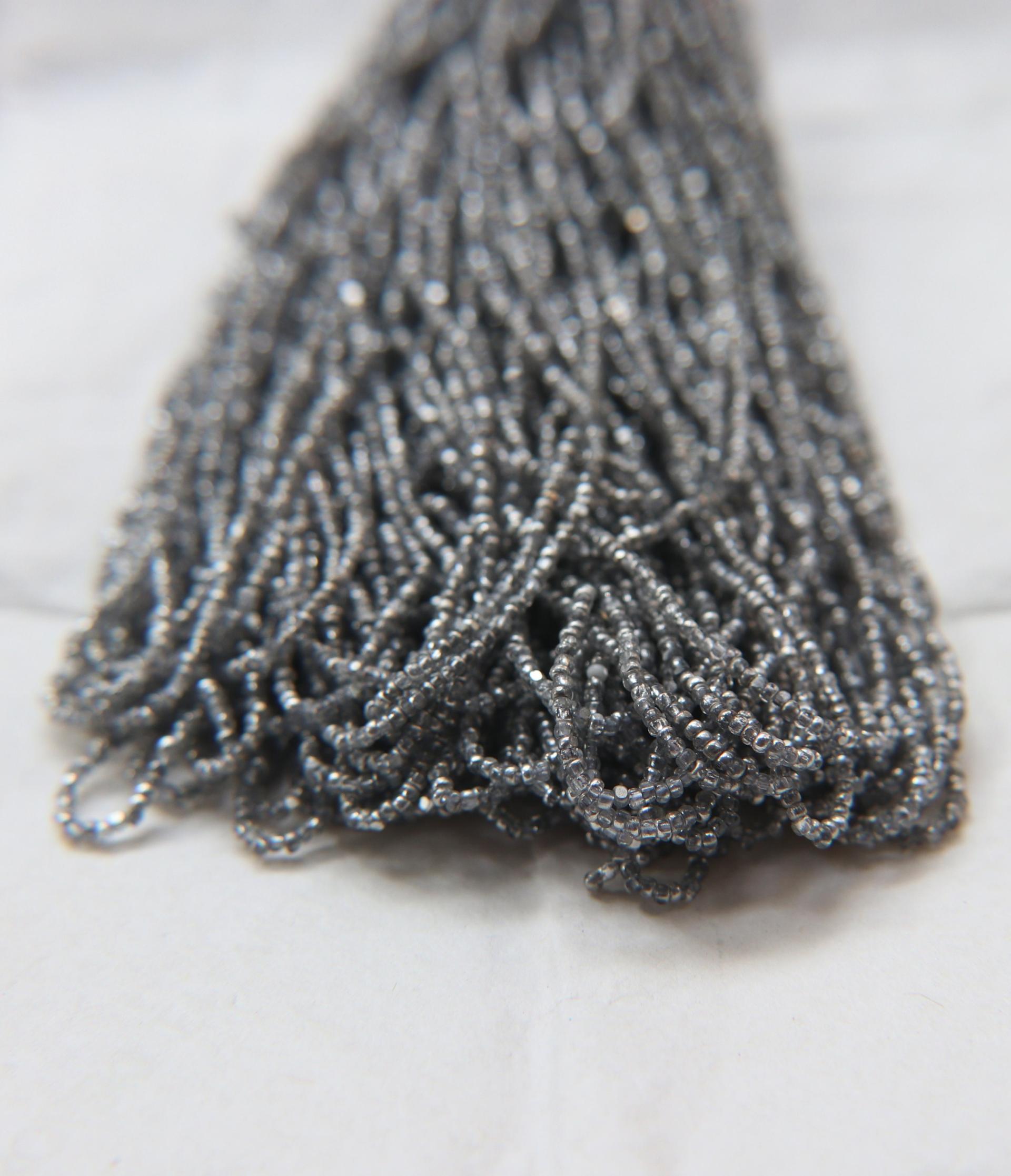 11/0 Hanks Charlotte Cut Beads 00050 Patina Transparent Crystal Silver 1/5/25/50/100 Hanks 2.0mm glass beads, jewelry supply, findings