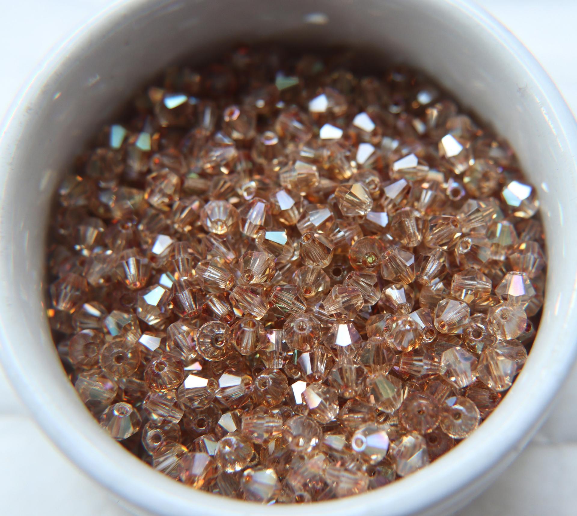 Swarovski (5mm) Crystal Copper Bicones 12/36/72/144/288/720 Pieces embroidery materials, jewelry supplies, craft supplies, decoration