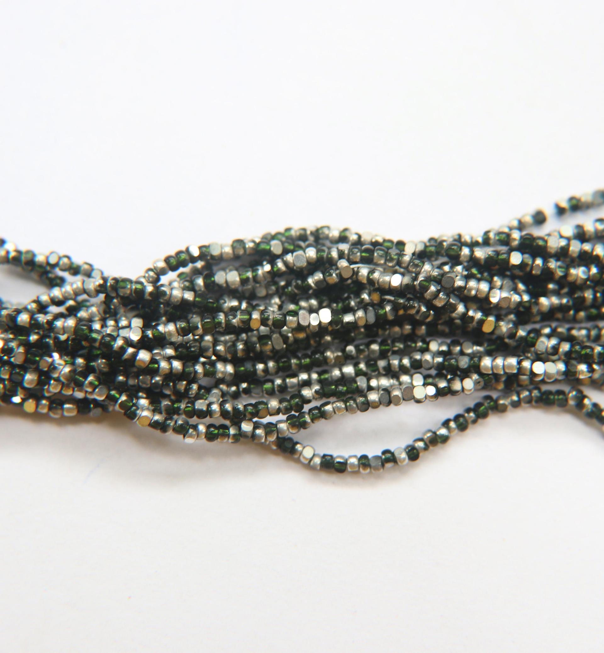 11/0 Hanks Charlotte Cut Beads Patina Transparent Dark Olivine Silver 1/5/25/50/100 Hanks 2.0mm PREMIUM SEED beads, jewelry supply, findings