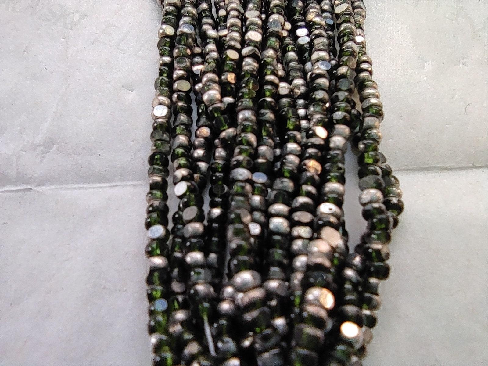 11/0 Hanks Charlotte Cut Beads Patina Transparent Dark Olivine Silver 1/5/25/50/100 Hanks 2.0mm PREMIUM SEED beads, jewelry supply, findings
