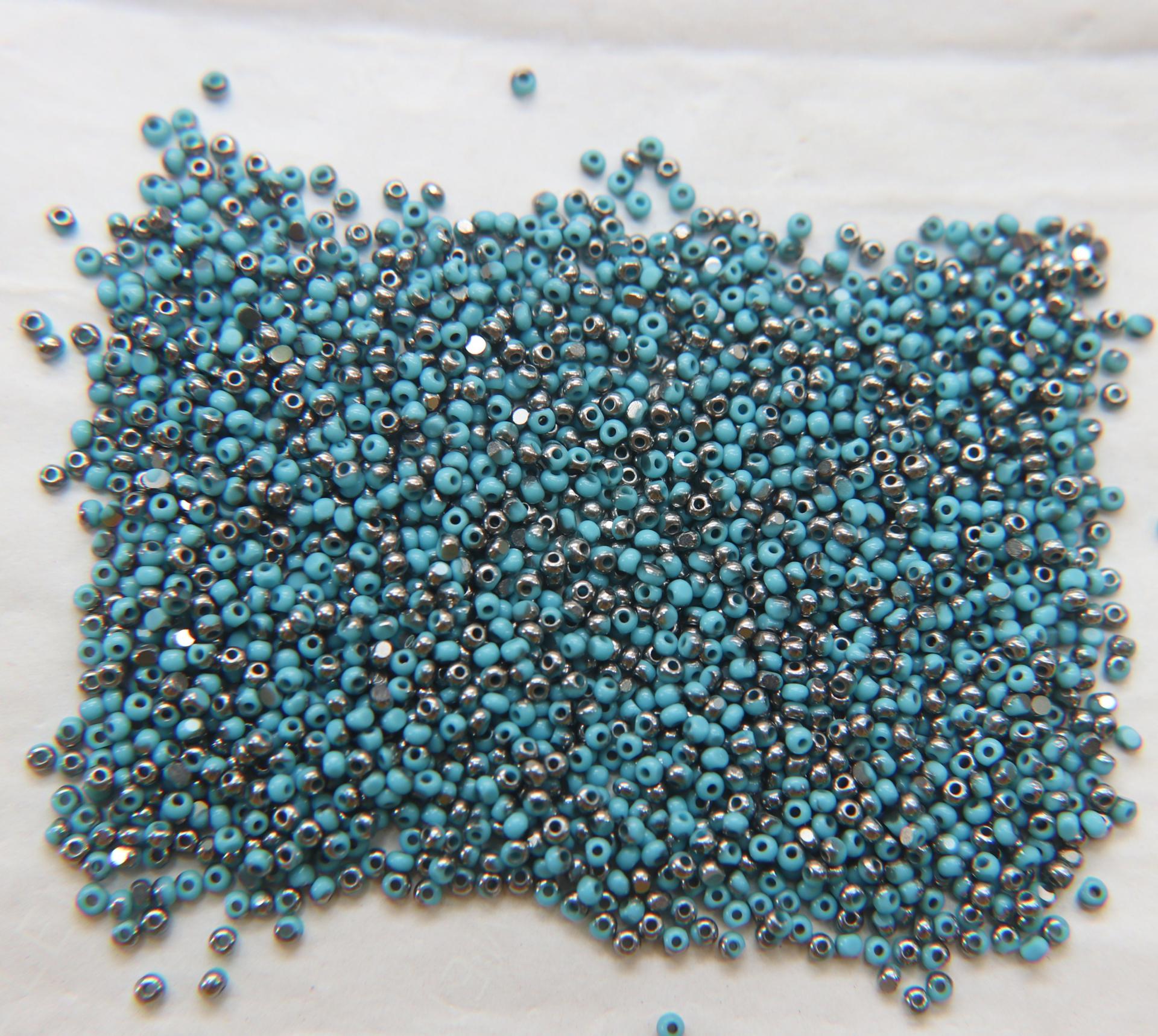 11/0 Charlotte true Cut Beads Patina Premium Turquoise Blue Opaque Gunmetal 10/20/50/250/500 Grams PREMIUM SEED Beads