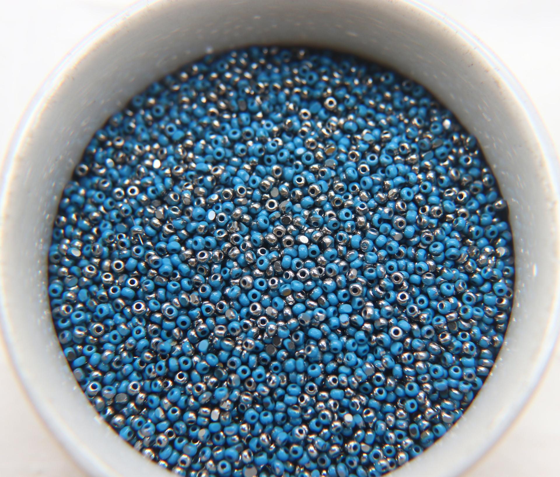 11/0 Charlotte true Cut Beads Patina Premium Turquoise Blue Opaque Gunmetal 10/20/50/250/500 Grams PREMIUM SEED Beads