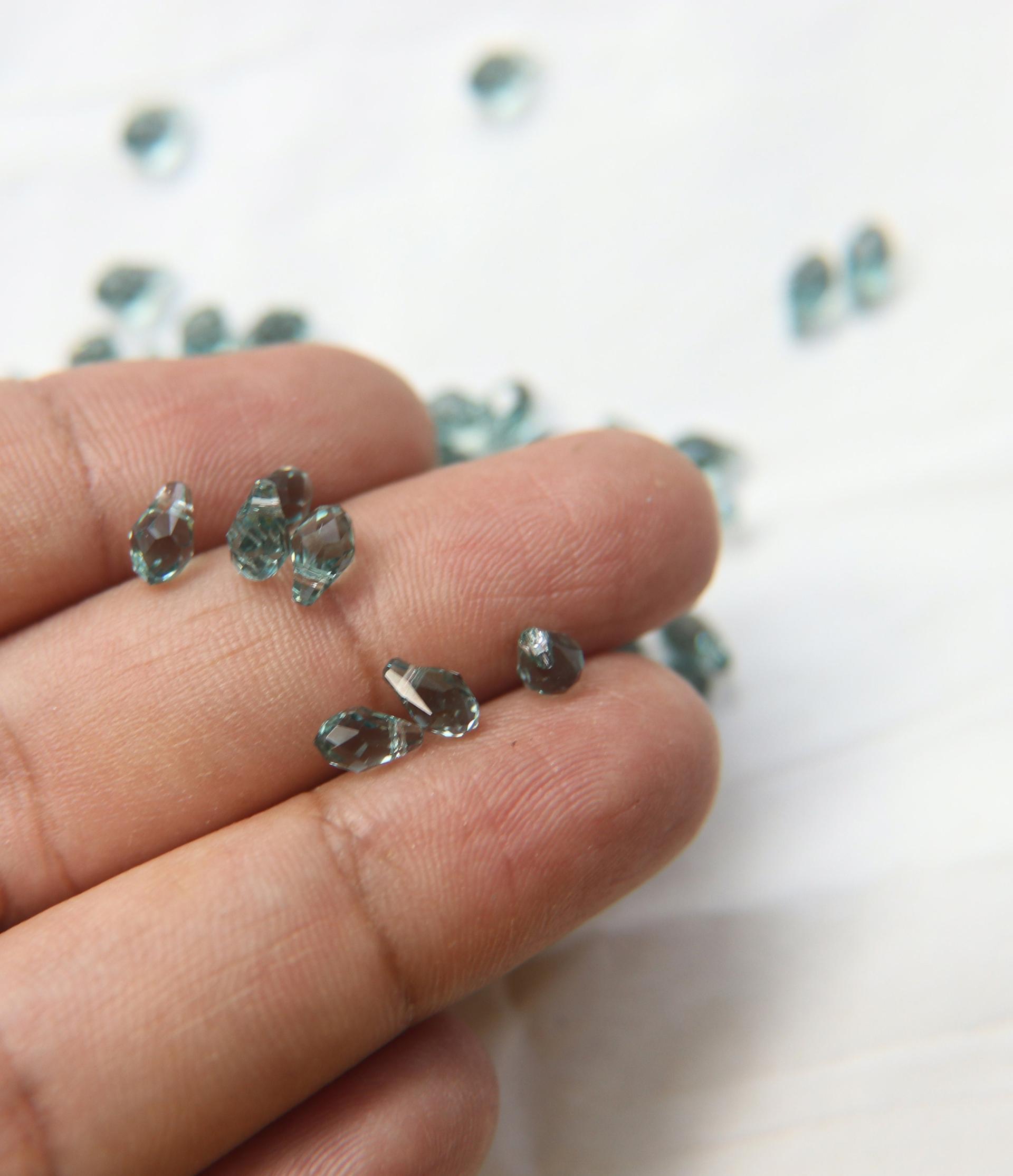 Swarovski 6007 Small Briolette Pendant 7X4MM (12 Colors) Fancy Teardrop drop Pendant 2/6/12/36 Pieces PREMIUM MATERIALS
