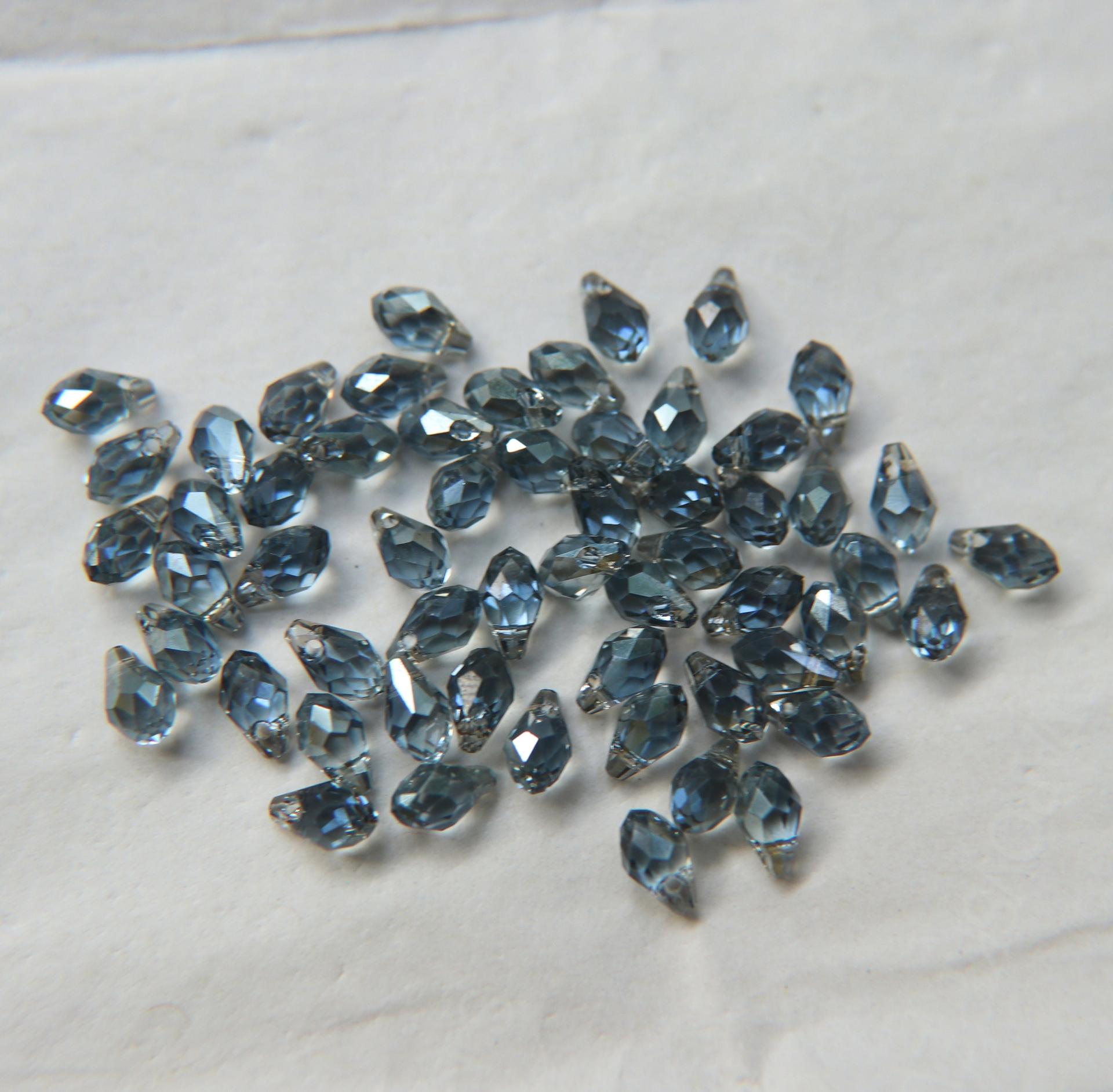 Swarovski 6007 Small Briolette Pendant 7X4MM (12 Colors) Fancy Teardrop drop Pendant 2/6/12/36 Pieces PREMIUM MATERIALS