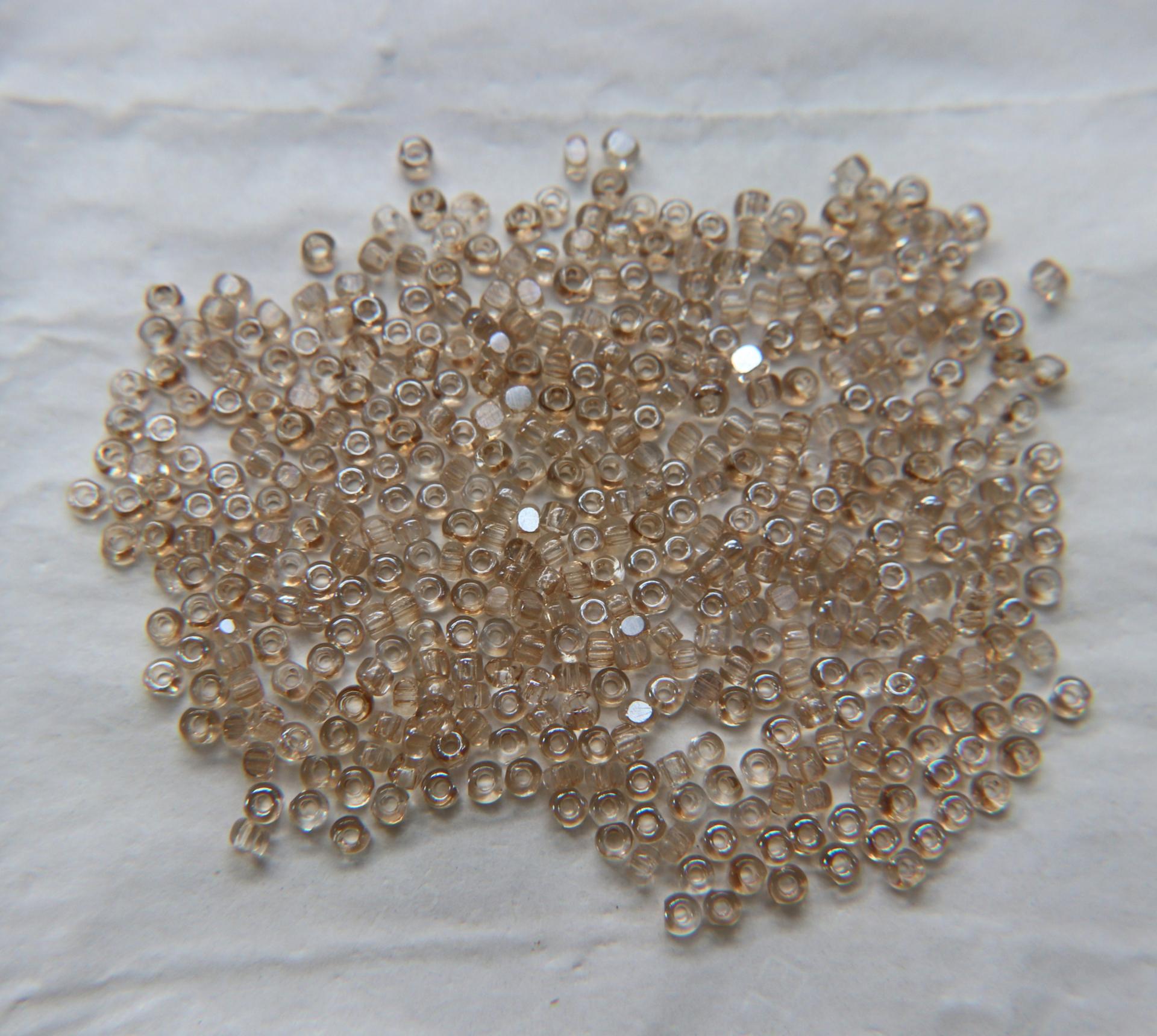 8/0 Charlotte Cut Beads Crystal Golden Honey 10/20/50/250/500 Grams PREMIUM SEED Beads, jewelry supply, vintage findings