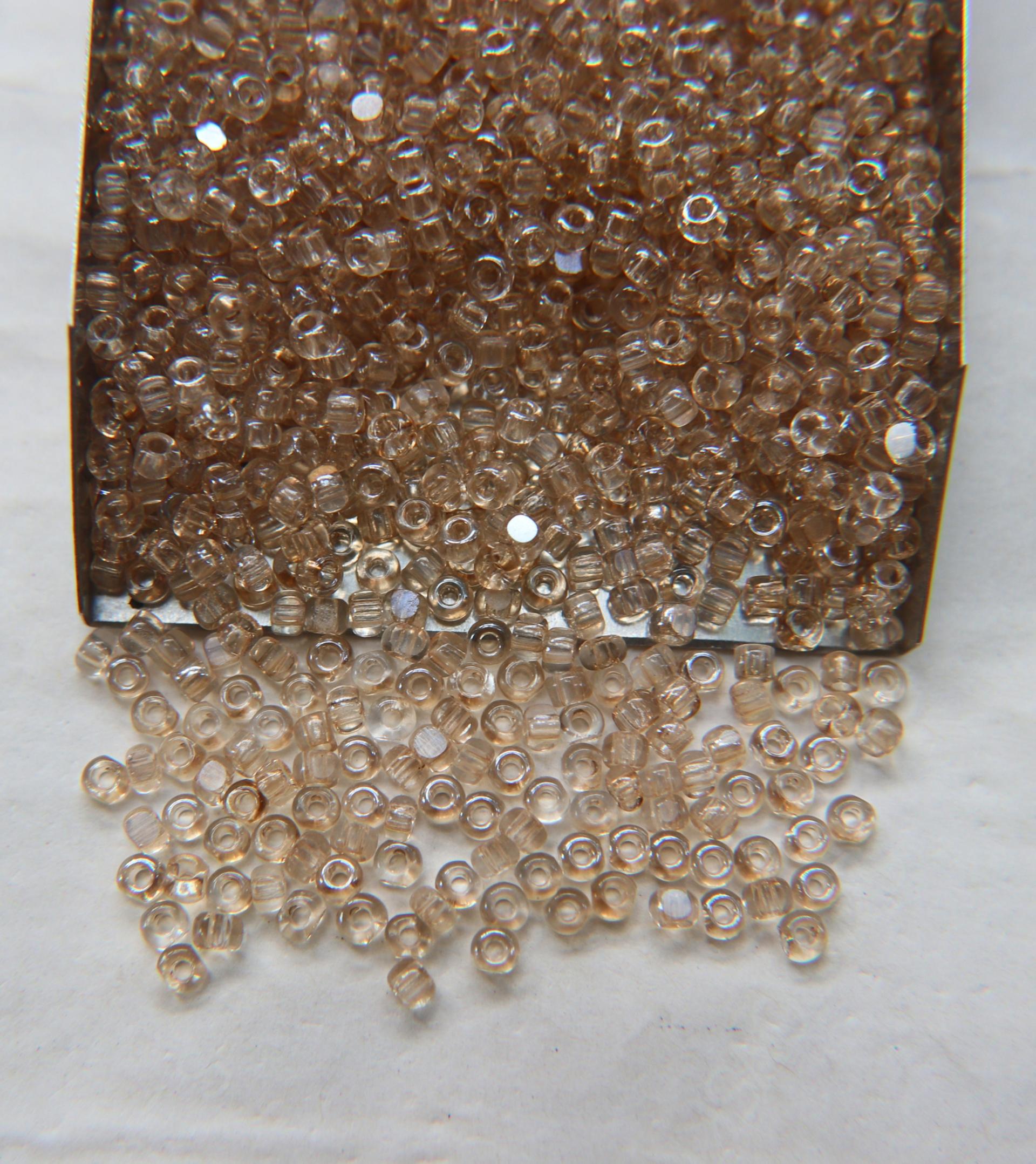 8/0 Charlotte Cut Beads Crystal Golden Honey 10/20/50/250/500 Grams PREMIUM SEED Beads, jewelry supply, vintage findings
