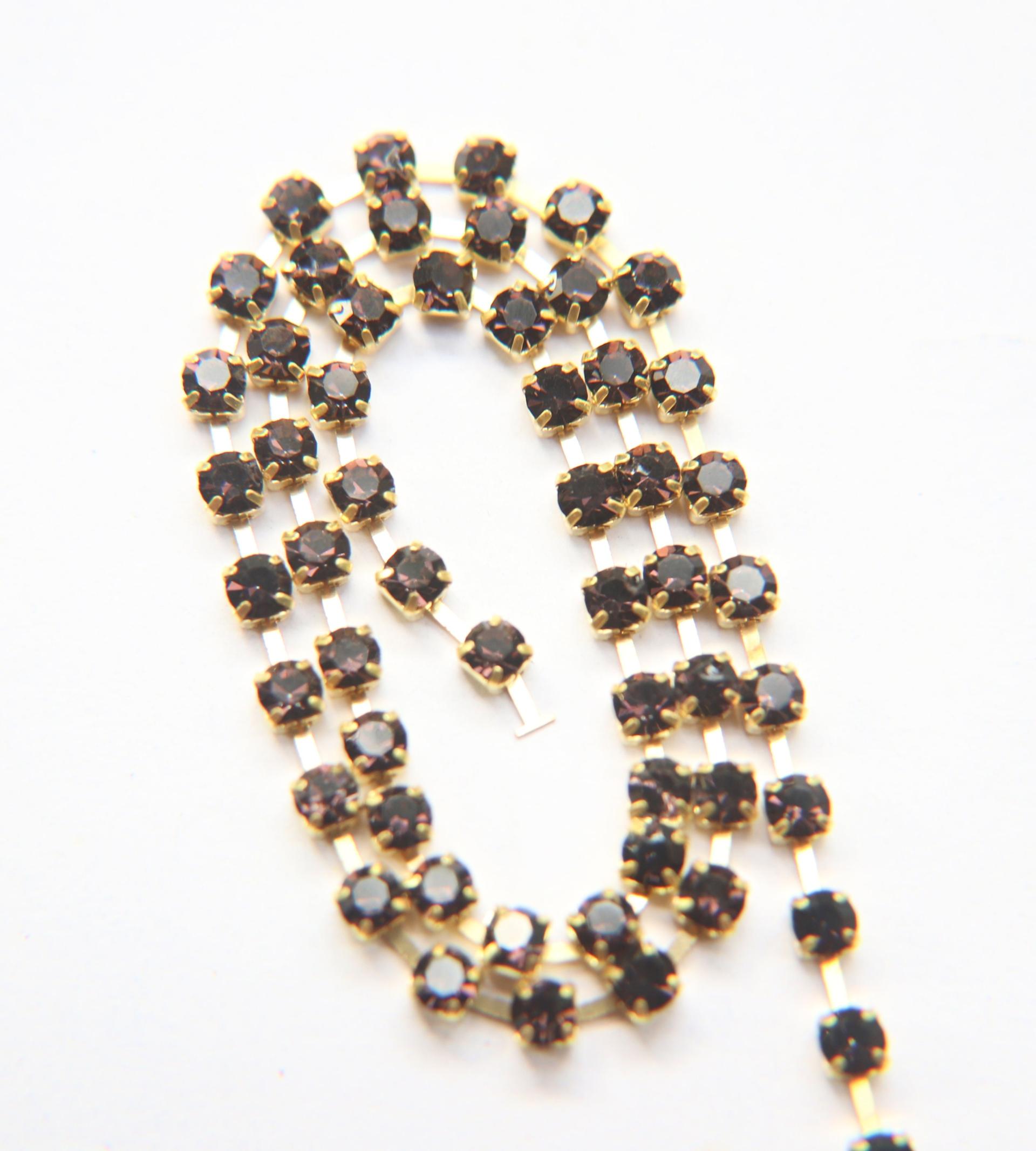 12ss Preciosa Rhinestone Chain (5 colors) 3mm 1/2/5/15 Meters Wedding Bridal Supplies, strass chains, embroidery materials