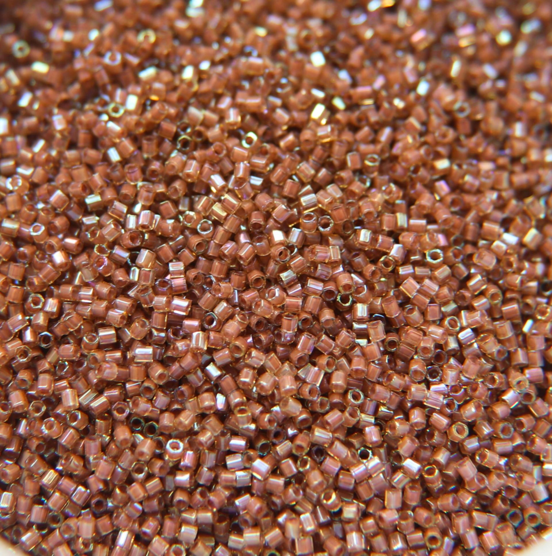 15/0 MIYUKI Hex Mauve Lined Lt Topaz Luster Japanese Beads 10/20/50/100 Grams embroidery materials Jewelry making beads, vintage beads
