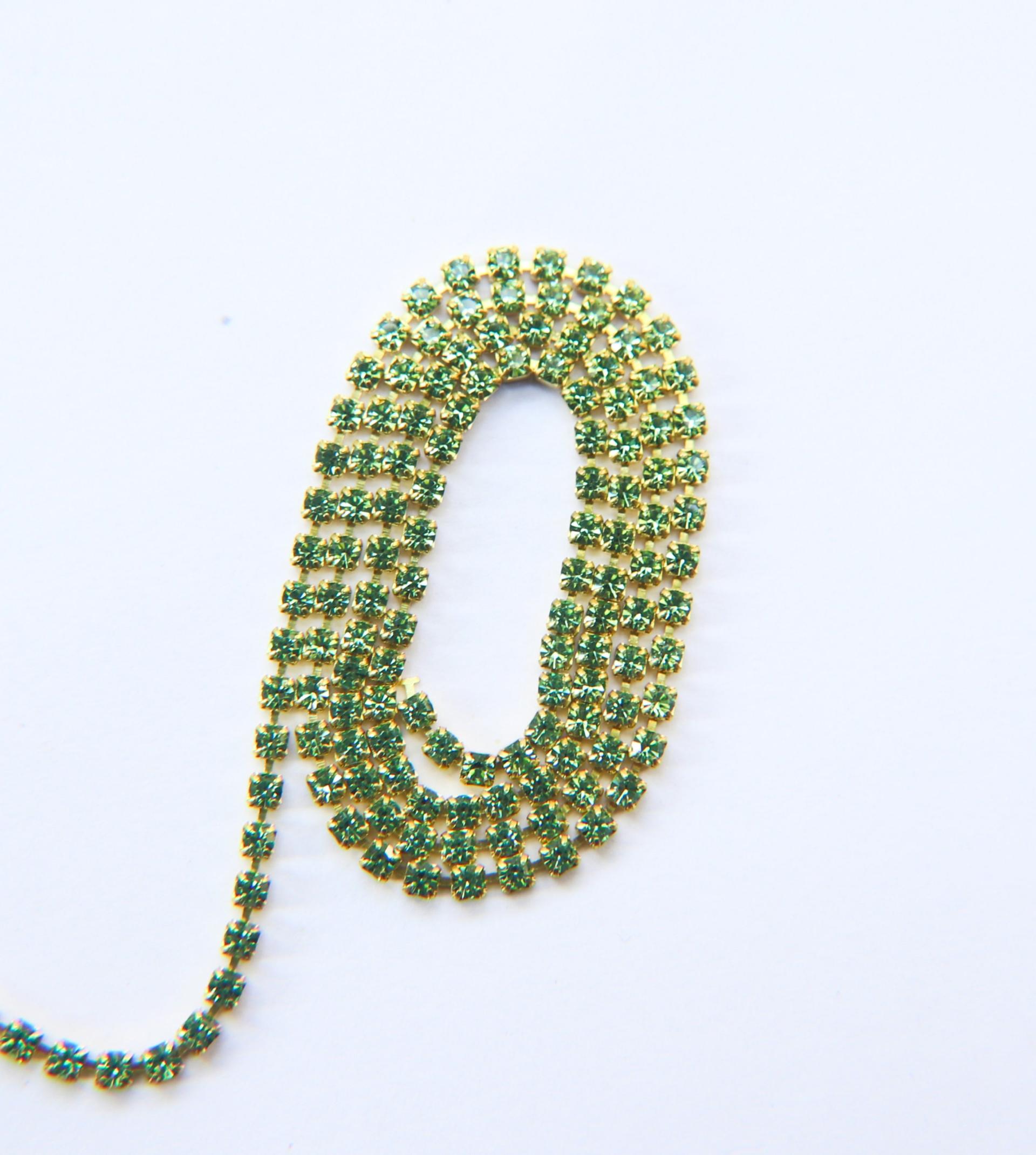 18PP Rhinestone Chain Swarovski vintage 2.5mm (0.5/1/2/5 Meters) vintage findings, strass chains, PREMIUM supplies, wedding decorations