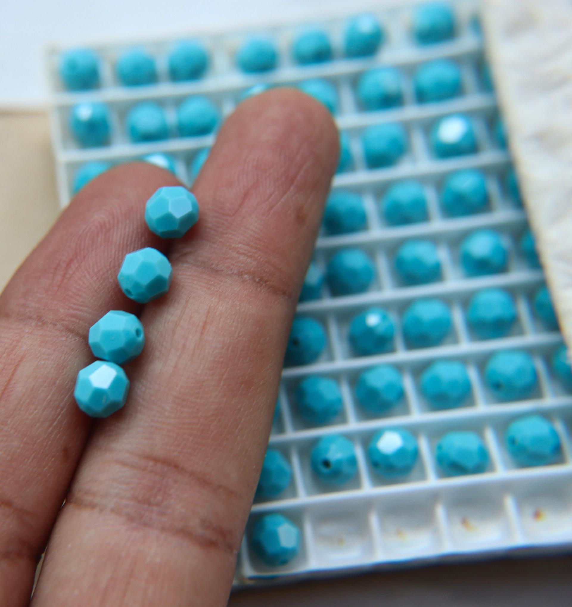 6mm Swarovski Elements Article 5000 Turquoise (267) Faceted Round Beads 6/12/36/172/44/288/720 Pieces PREMIUM SUPPLY