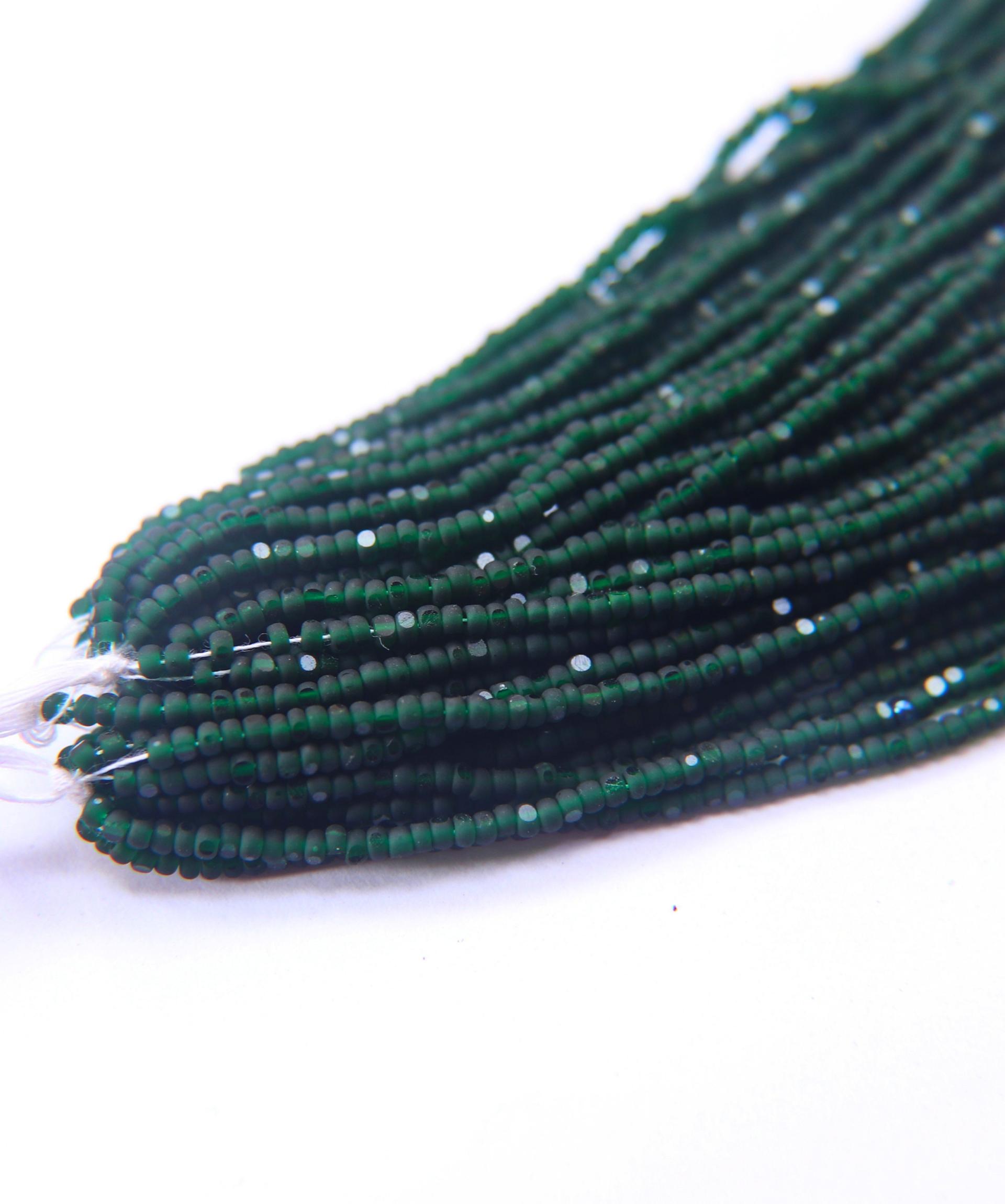 11/0 Hanks Charlotte Cut Beads Matt Deep Green 1/5/25/50/100 Hanks 2.0mm jewellery rare glass beads, jewelry supply, findings, craft supply