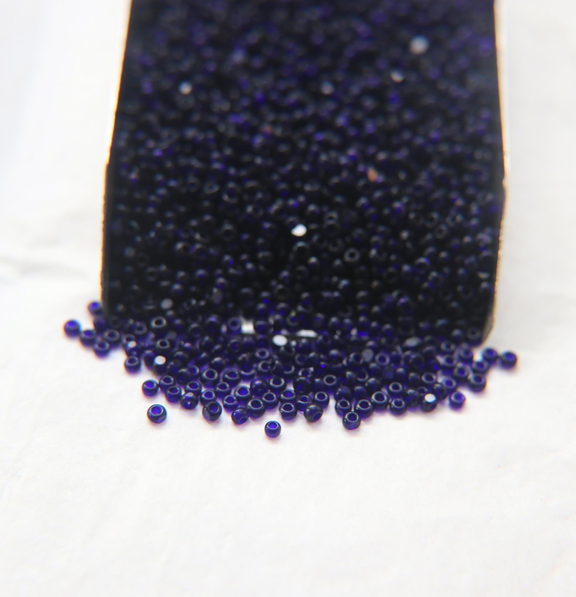 11/0 Charlotte true Cut Beads Deep Cobalt Transparent 10/20/50/250/500 Grams faceted seed beads embroidery materials, jewelry making