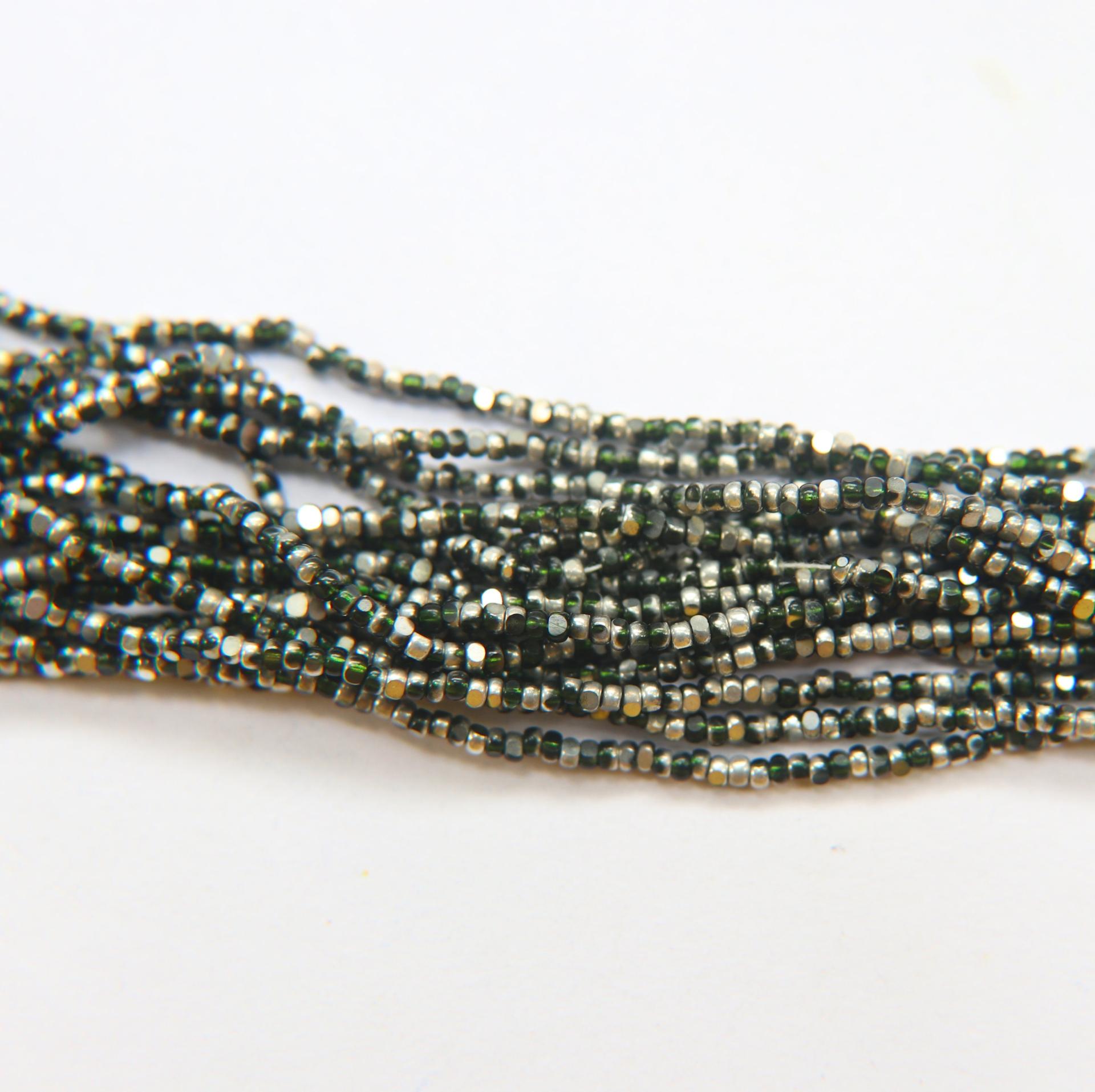11/0 Hanks Charlotte Cut Beads Patina Transparent Dark Olivine Silver 1/5/25/50/100 Hanks 2.0mm PREMIUM SEED beads, jewelry supply, findings