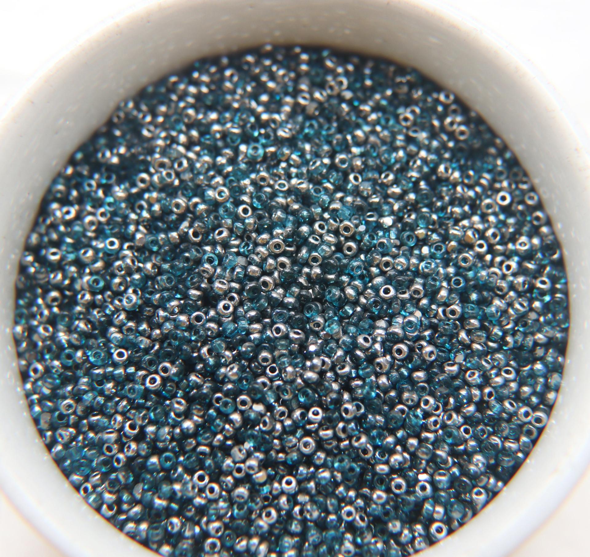 11/0 Charlotte true Cut Beads Patina Dark Aqua Transparent Gunmetal 10/20/50/250/500 Grams PREMIUM SEED Beads