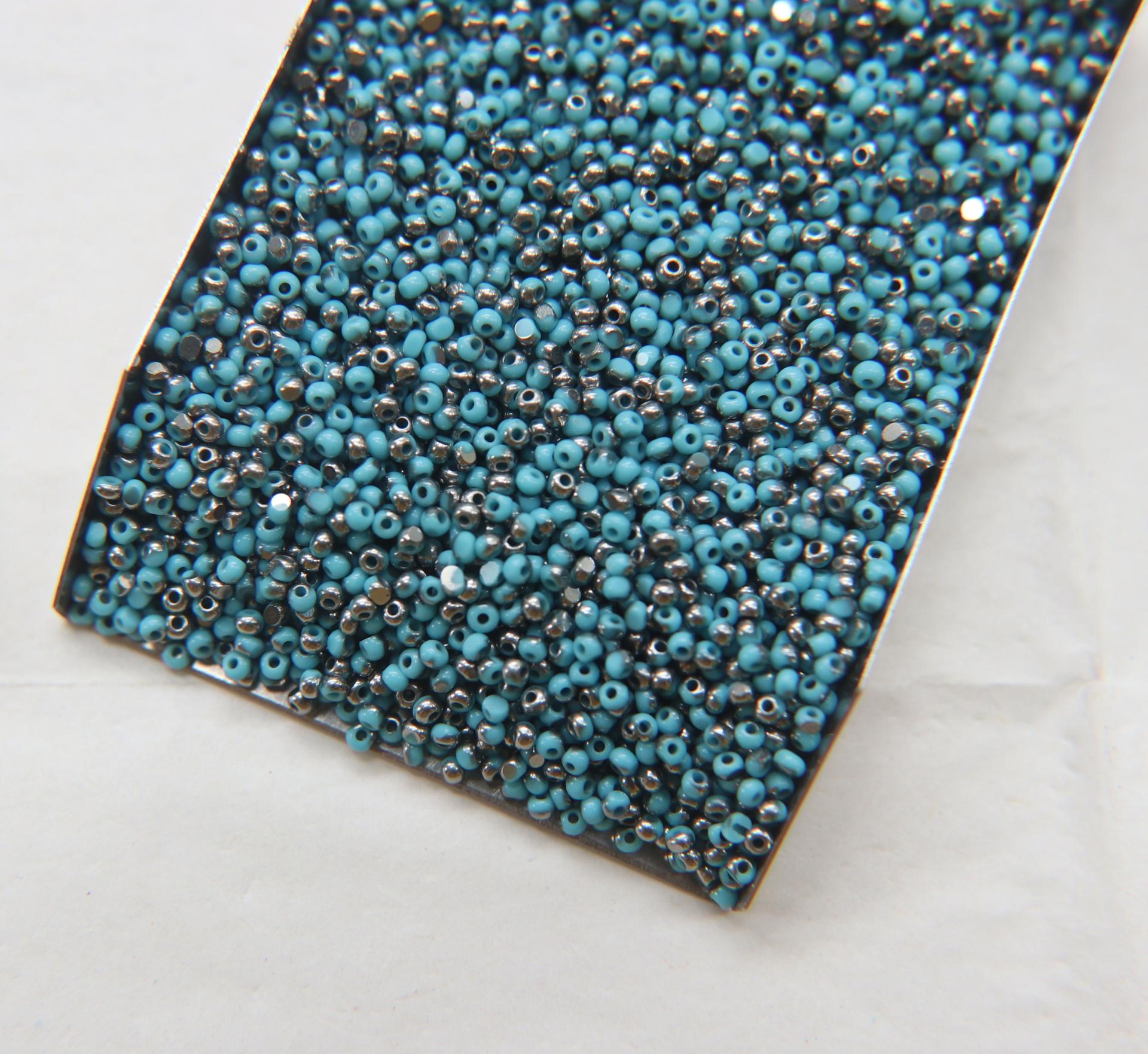 11/0 Charlotte true Cut Beads Patina Premium Turquoise Blue Opaque Gunmetal 10/20/50/250/500 Grams PREMIUM SEED Beads