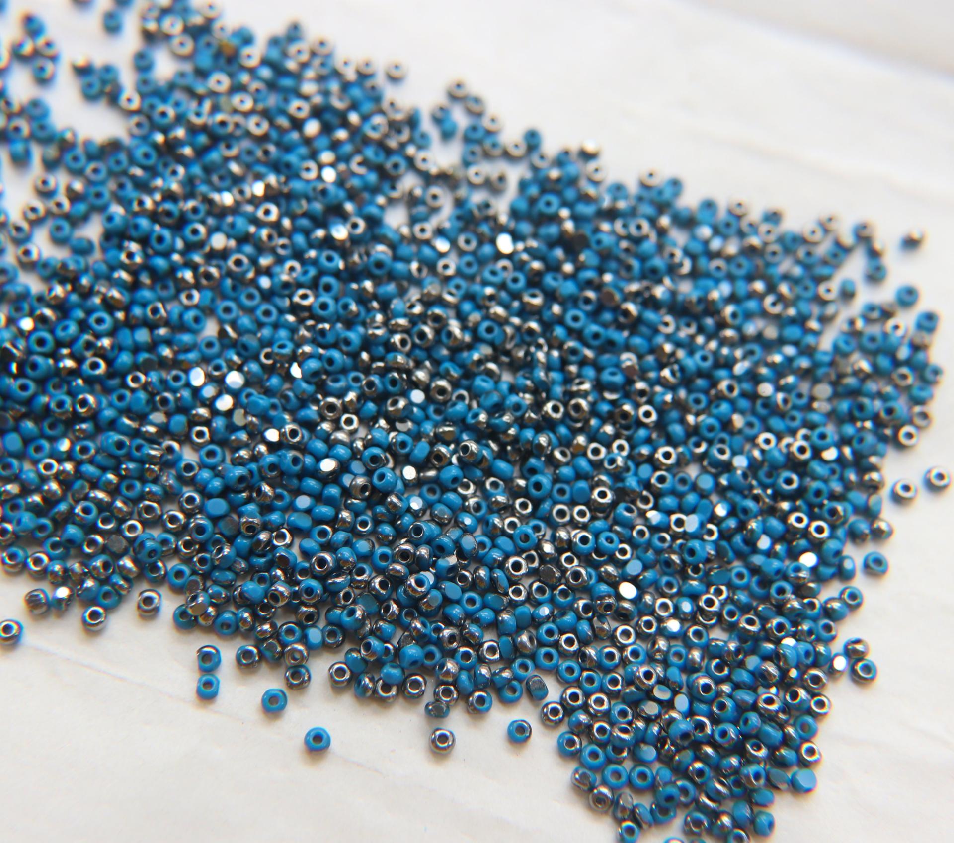 11/0 Charlotte true Cut Beads Patina Premium Turquoise Blue Opaque Gunmetal 10/20/50/250/500 Grams PREMIUM SEED Beads