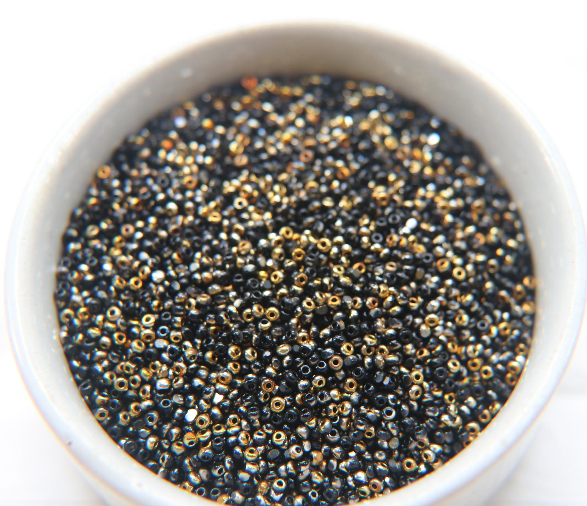 11/0 Charlotte Cut Beads Patina Jet Black Bronze Gold 10/20/50/250/500 Grams PREMIUM MATERIALS