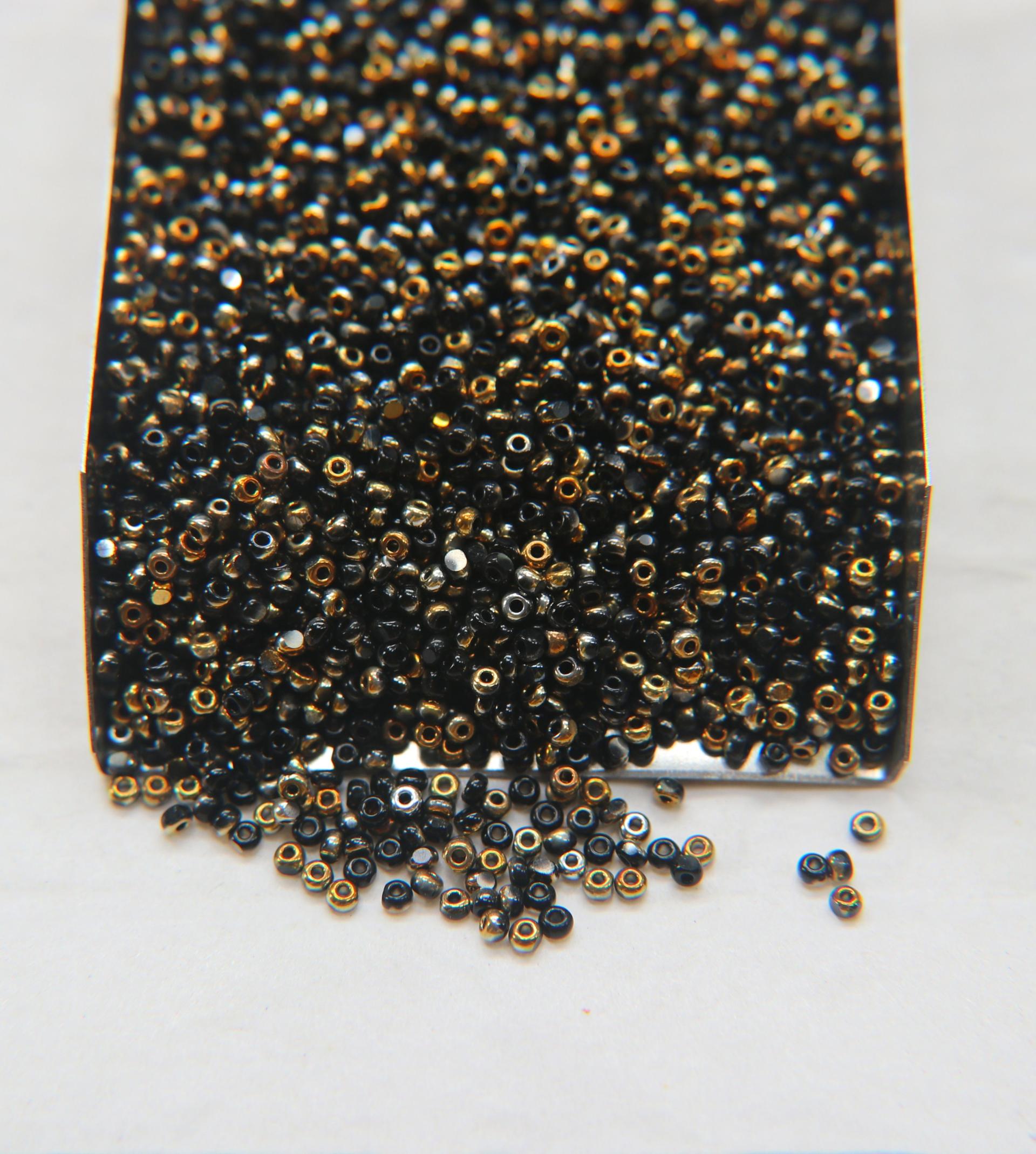 11/0 Charlotte Cut Beads Patina Jet Black Bronze Gold 10/20/50/250/500 Grams PREMIUM MATERIALS