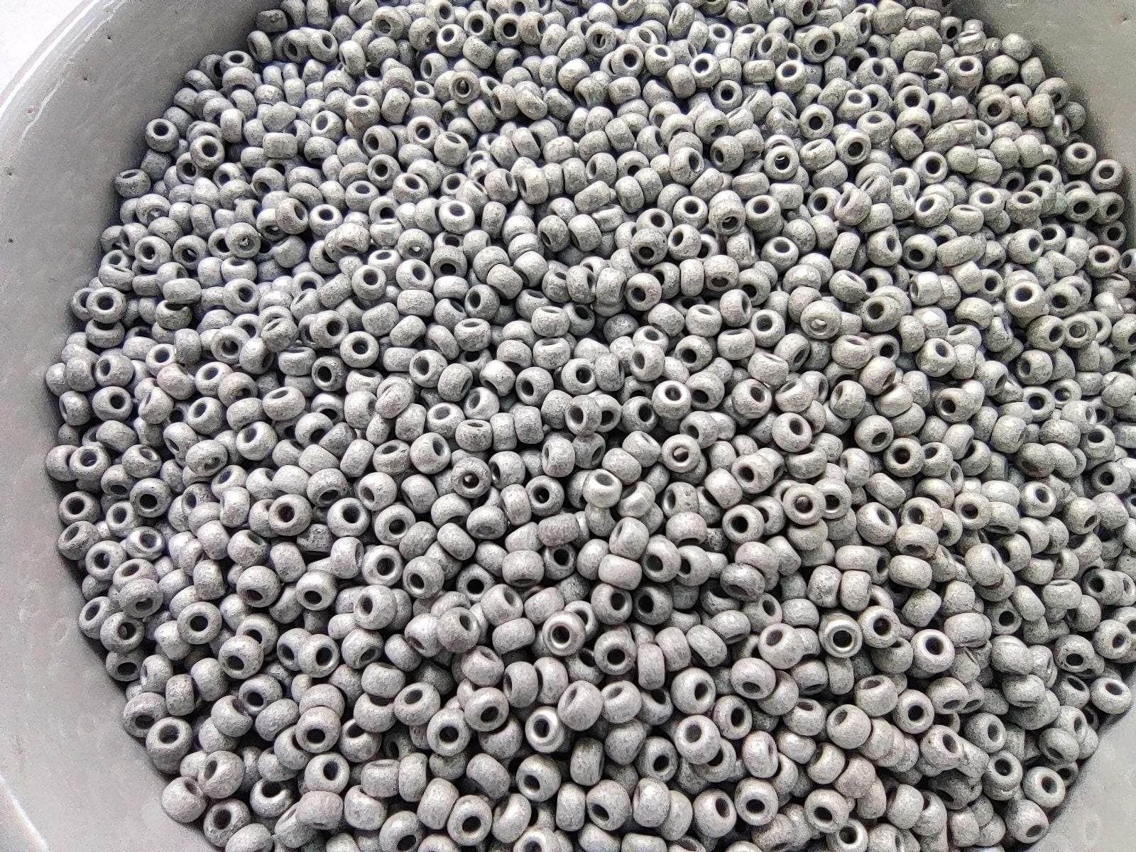 11/0 Frosted Aluminium SEED BEADS PRECIOSA Traditional Czech Beads™ 50/100/500 Grams Jewelry making beads, vintage beads, premium, supply