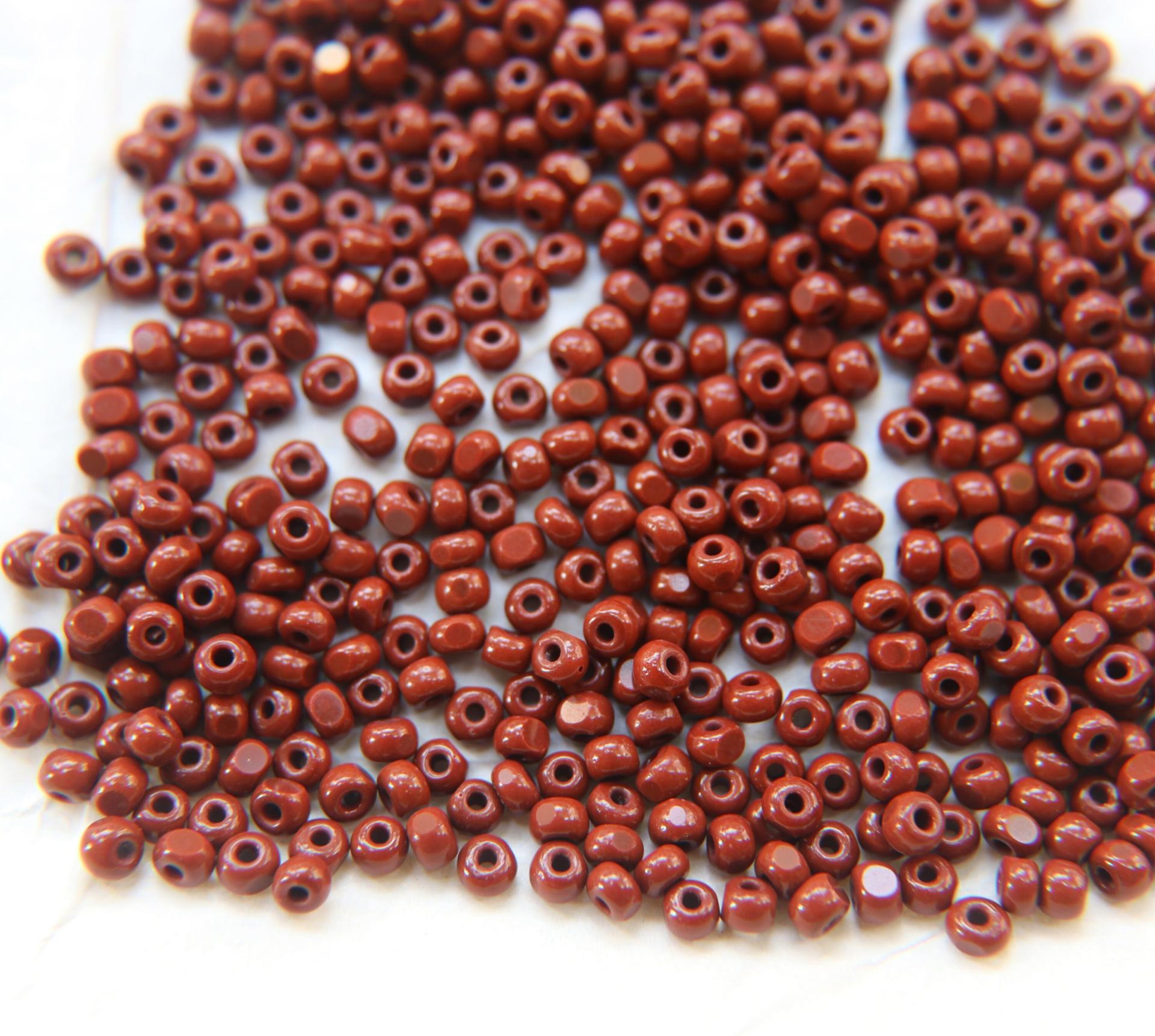6/0 Charlotte Cut Beads 93310 Burnt Rust Opaque 10/20/50/250/500 Grams glass beads, jewelry supply, vintage findings, craft supply