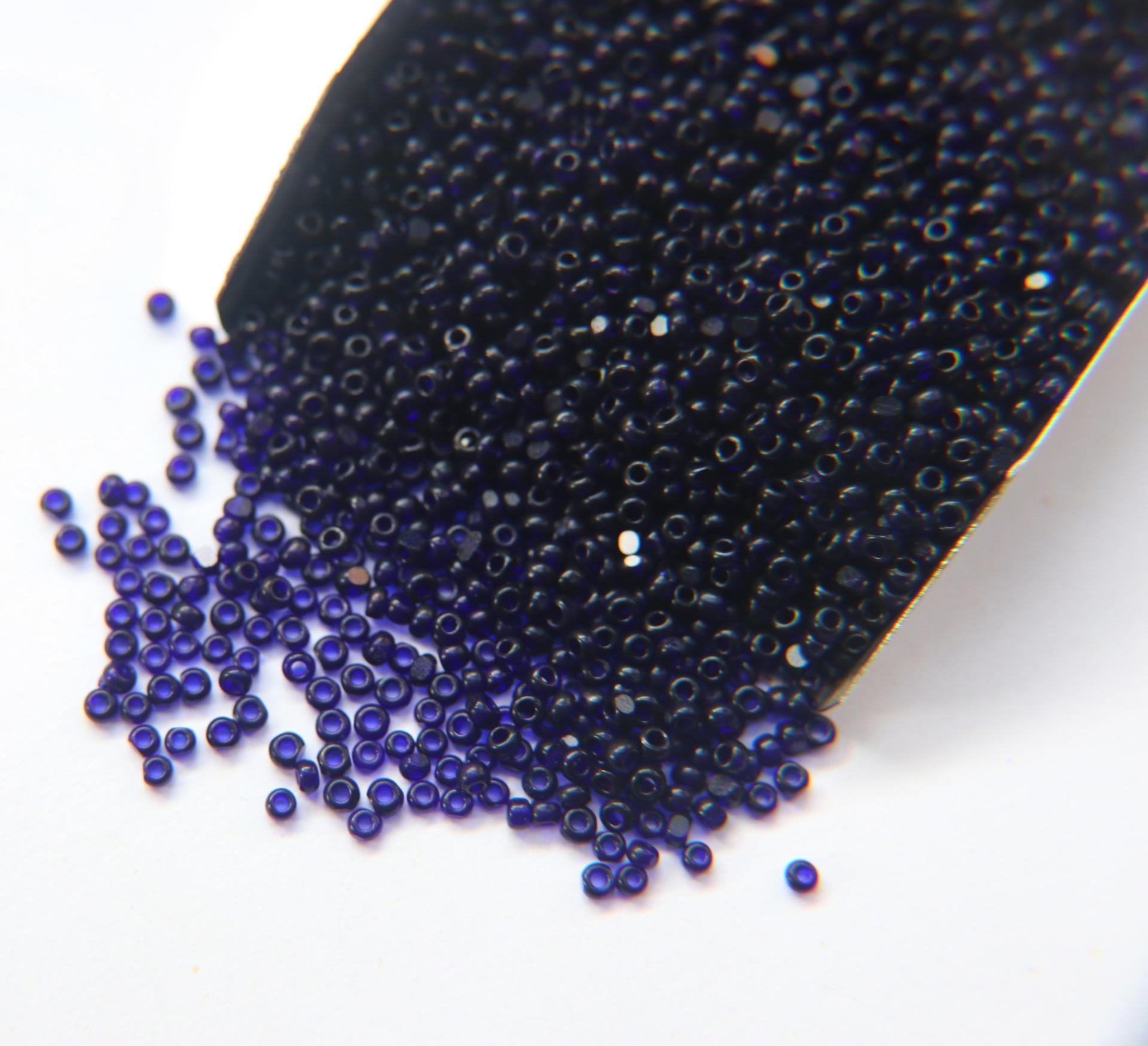 11/0 Charlotte true Cut Beads Deep Cobalt Transparent 10/20/50/250/500 Grams faceted seed beads embroidery materials, jewelry making