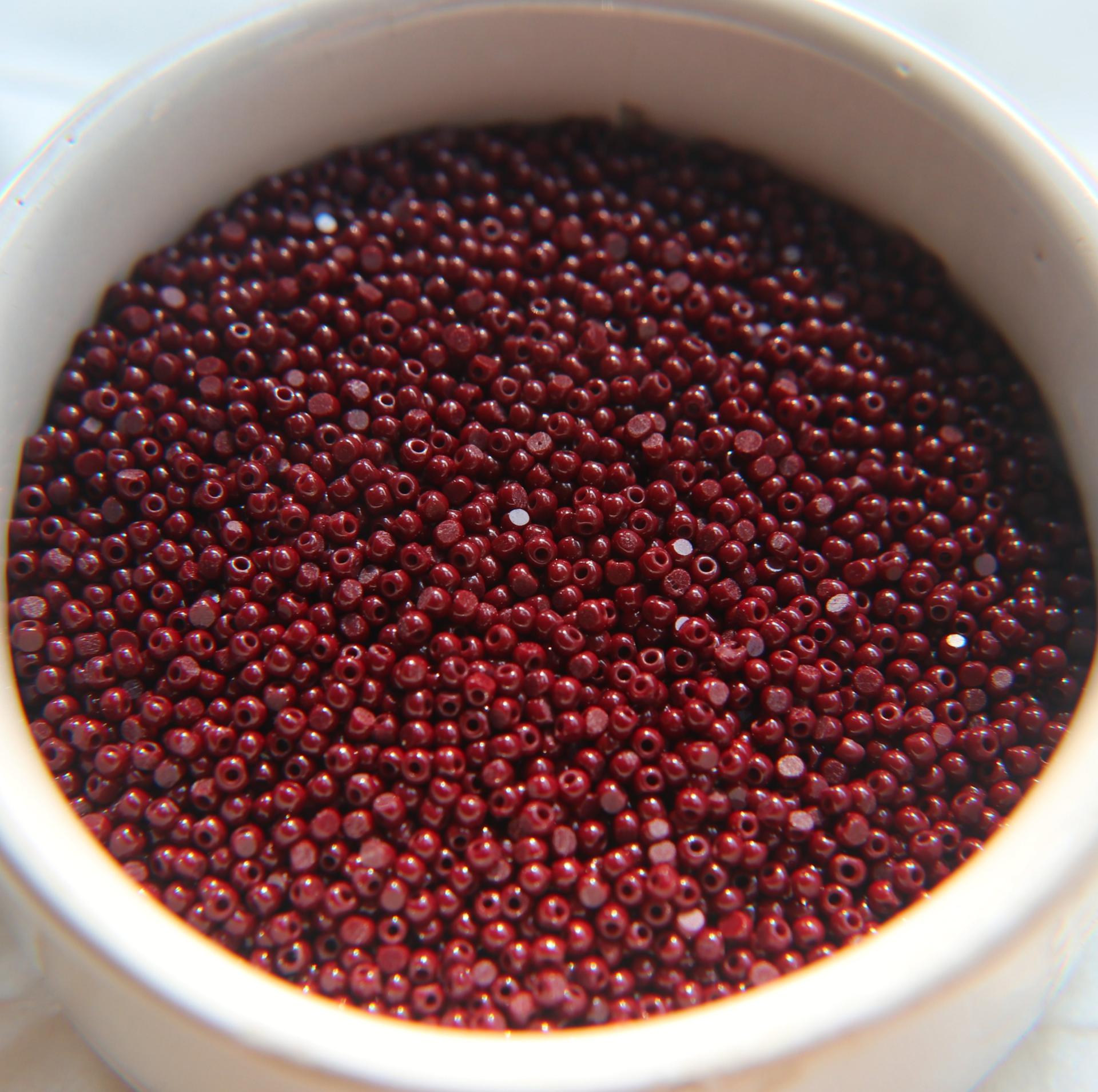 11/0 Charlotte true Cut Beads 2MM Opaque Chocolate Brown 10/20/50/250/500 Grams jewelry supply, findings, craft supply, vintage beads, rare