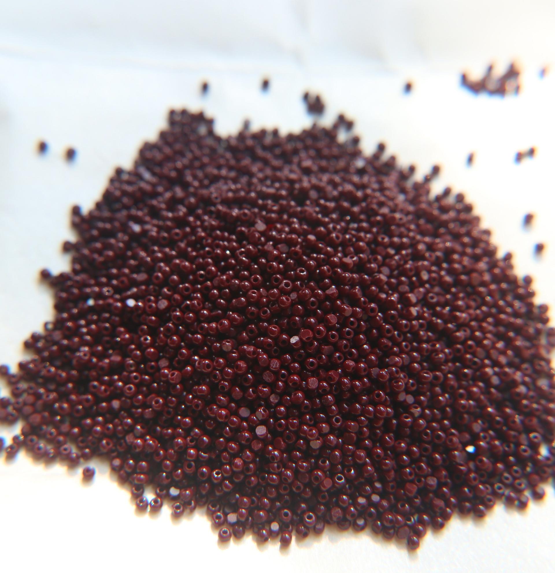 11/0 Charlotte true Cut Beads 2MM Opaque Chocolate Brown 10/20/50/250/500 Grams jewelry supply, findings, craft supply, vintage beads, rare