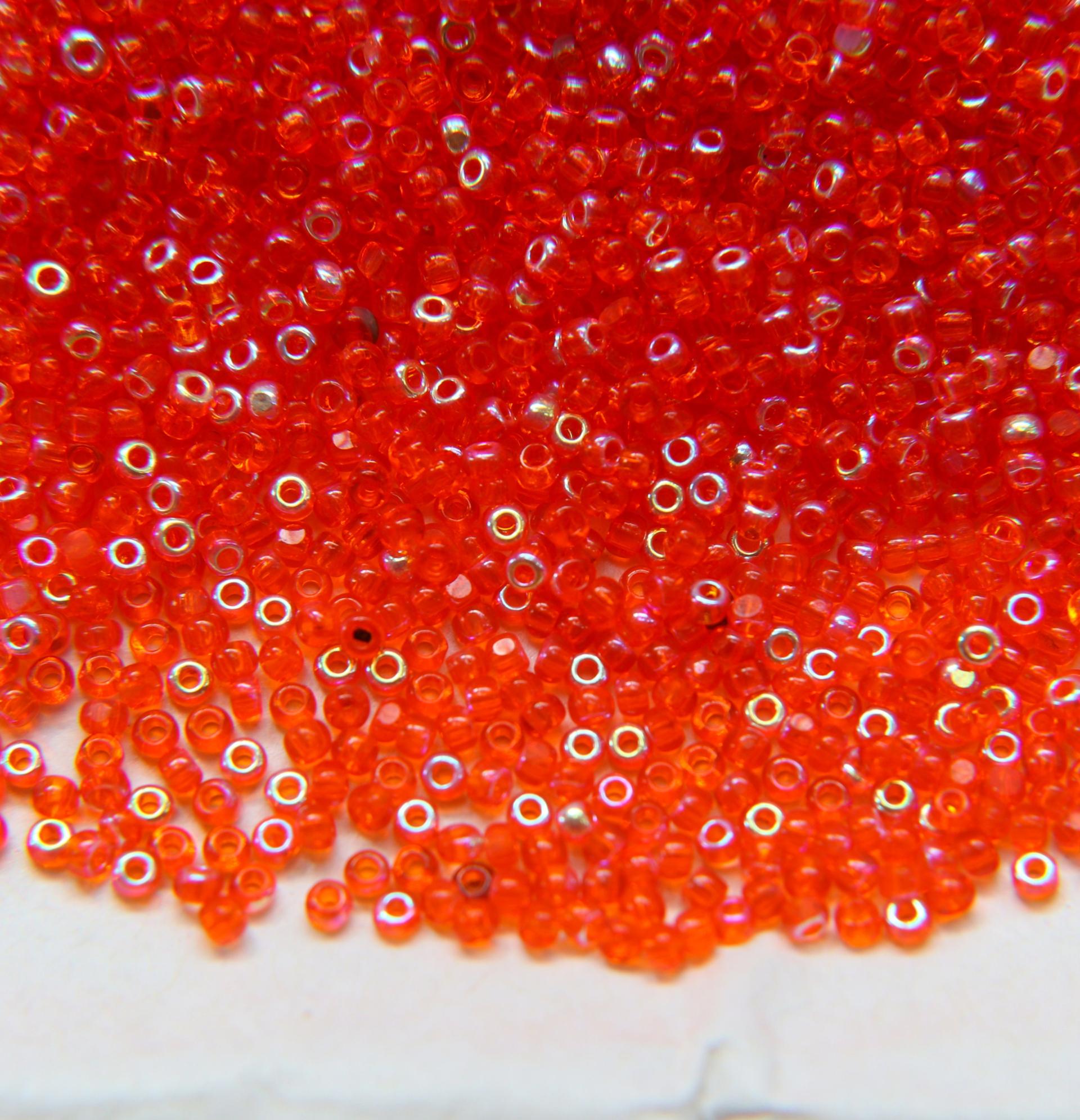 11/0 Charlotte Cut Beads Patina Orange Transparent Aurore Boreale 10/20/50/250/500 Grams PREMIUM MATERIALS