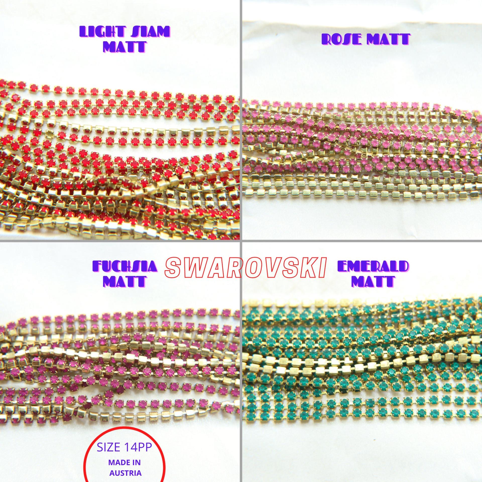 14PP Rhinestone Chain Swarovski vintage Matt 2mm Wedding Bridal Supplies Jewelry Making decorations