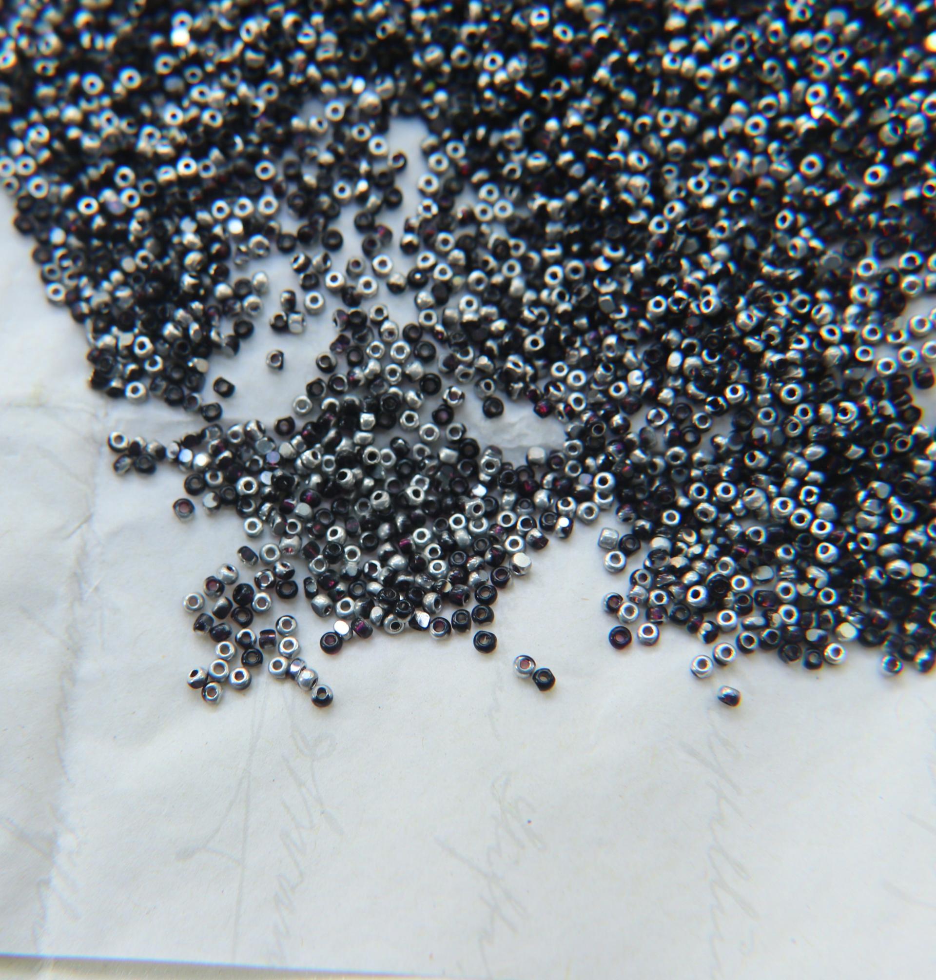 13/0 Charlotte Cut Beads Patina Transparent Amethyst Silver 5/10/20/50/250/500 Grams glass beads, jewelry supply, findings, craft supply
