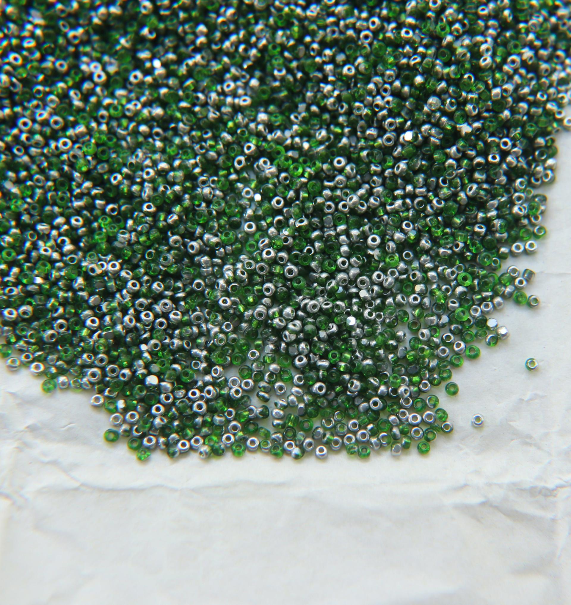 13/0 Charlotte Cut Beads Patina Transparent Lime Silver 5/10/20/50/250/500 Grams glass beads, jewelry supply, findings, craft supply