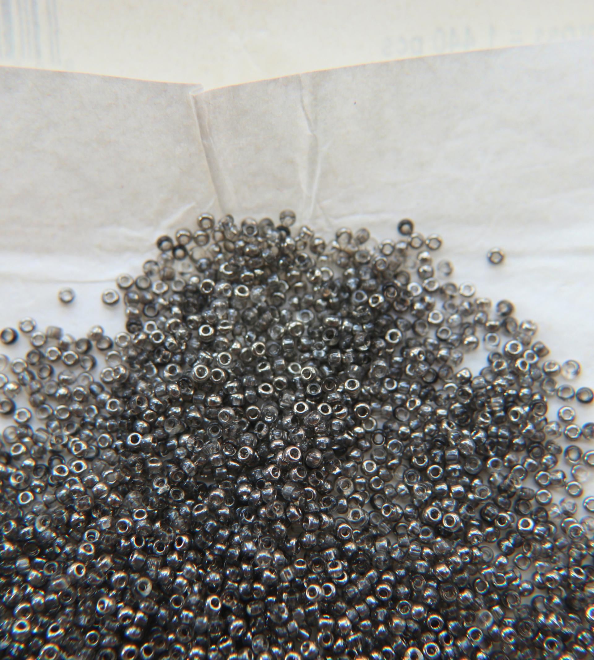 11/0 Crystal Patina Gunmetal SEED BEADS PRECIOSA Traditional Czech Beads™ 50/100/500 Grams Jewelry making beads, vintage beads, premium