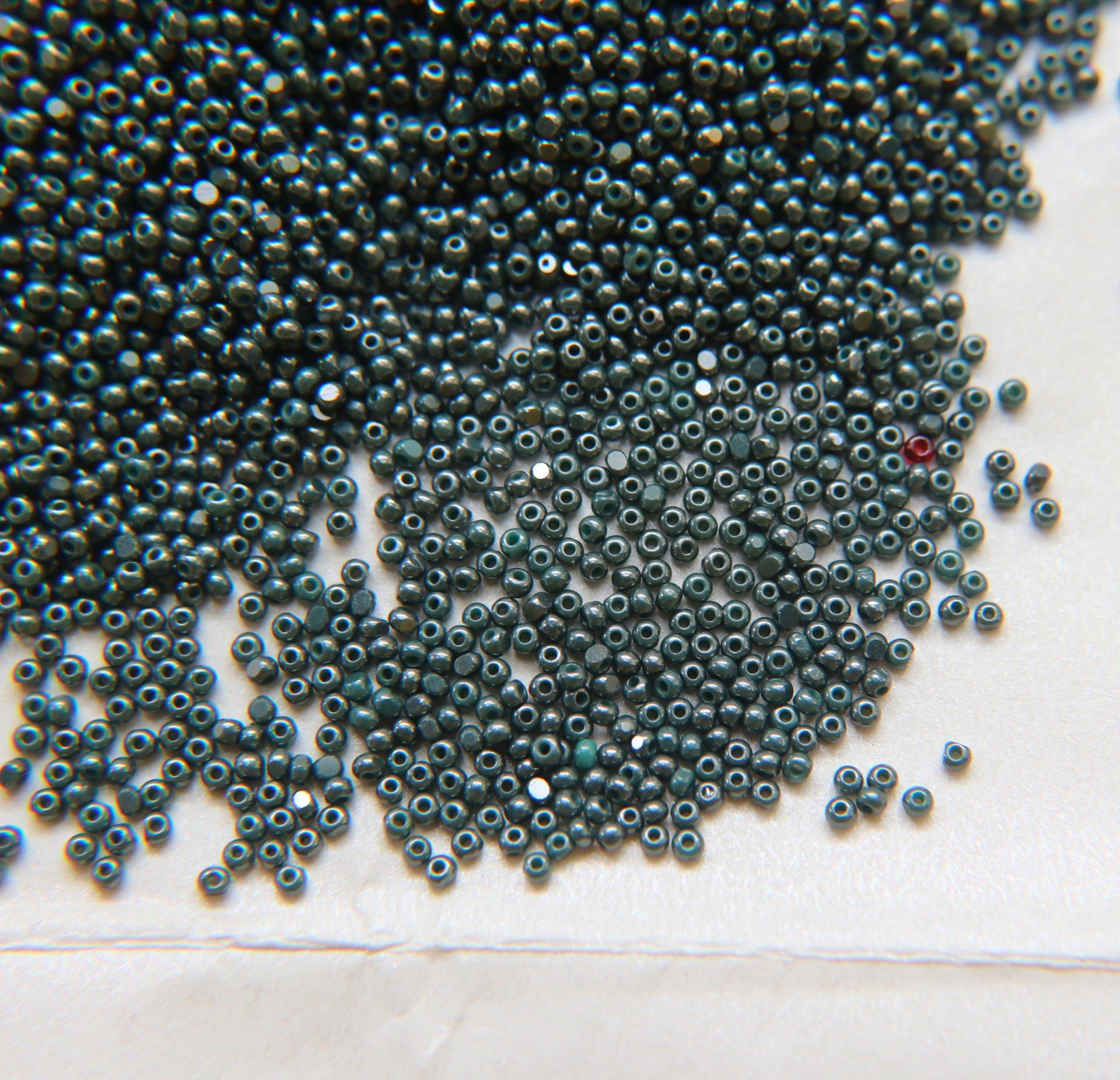 11/0 Charlotte true Cut Beads Ionized Dark Aqua Green Opaque 10/20/50/250/500 Grams PREMIUM BEADS, jewelry making