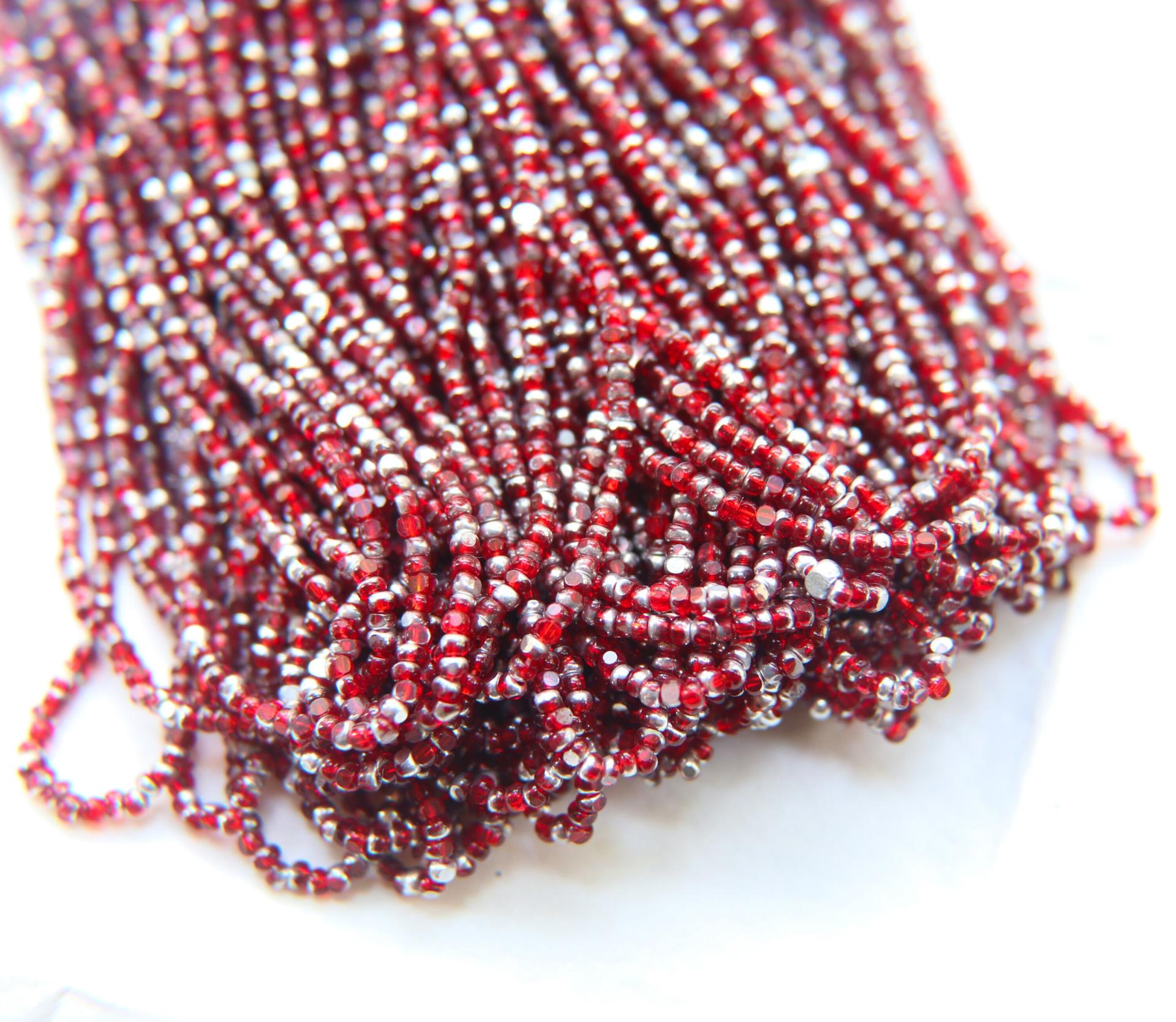 11/0 Charlotte Cut Beads Patina Transparent Light Siam Silver 10/20/50/250/500 Grams PREMIUM SEED Beads, vintage supplies