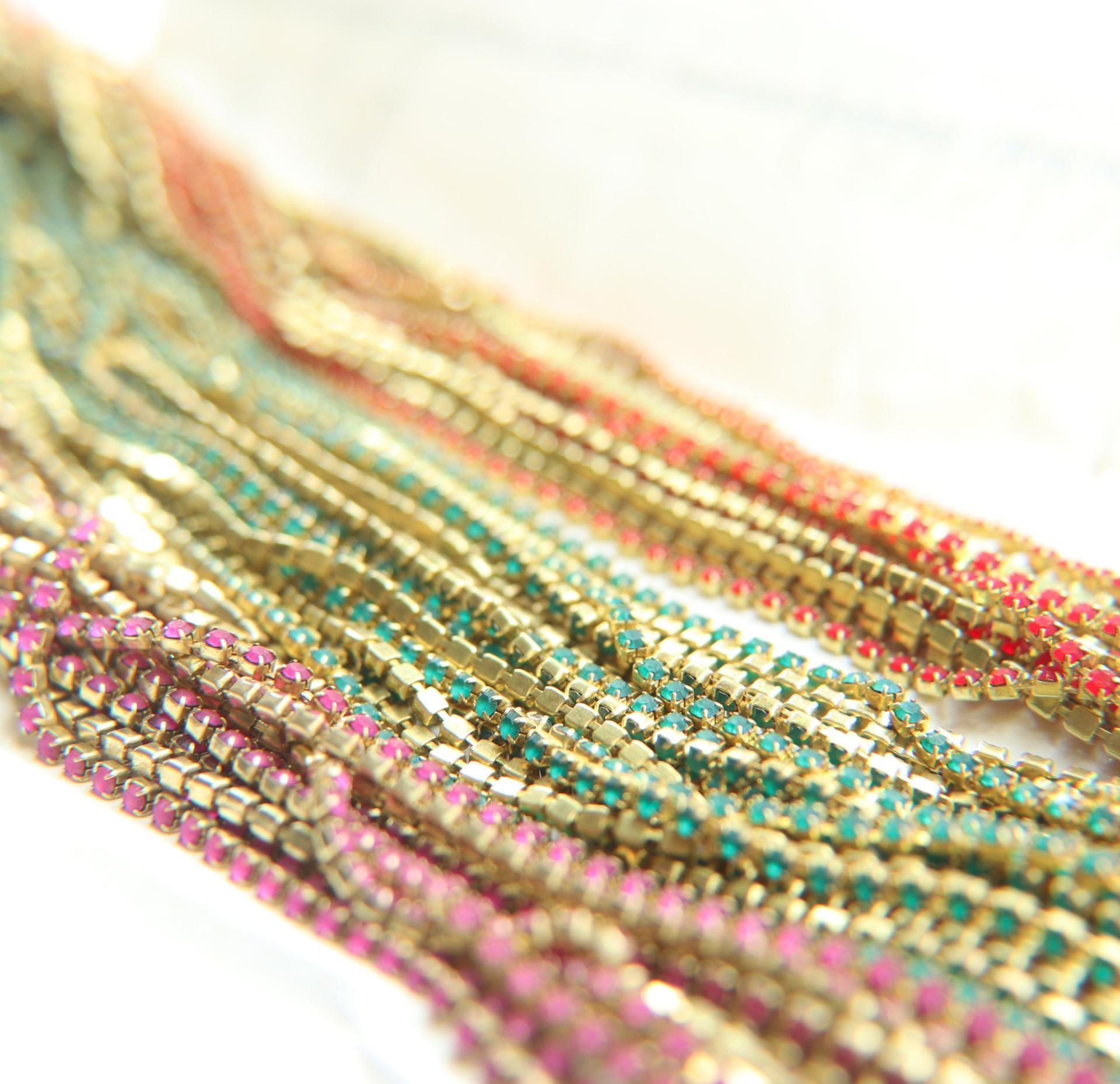 14PP Rhinestone Chain Swarovski vintage Matt 2mm Wedding Bridal Supplies Jewelry Making decorations