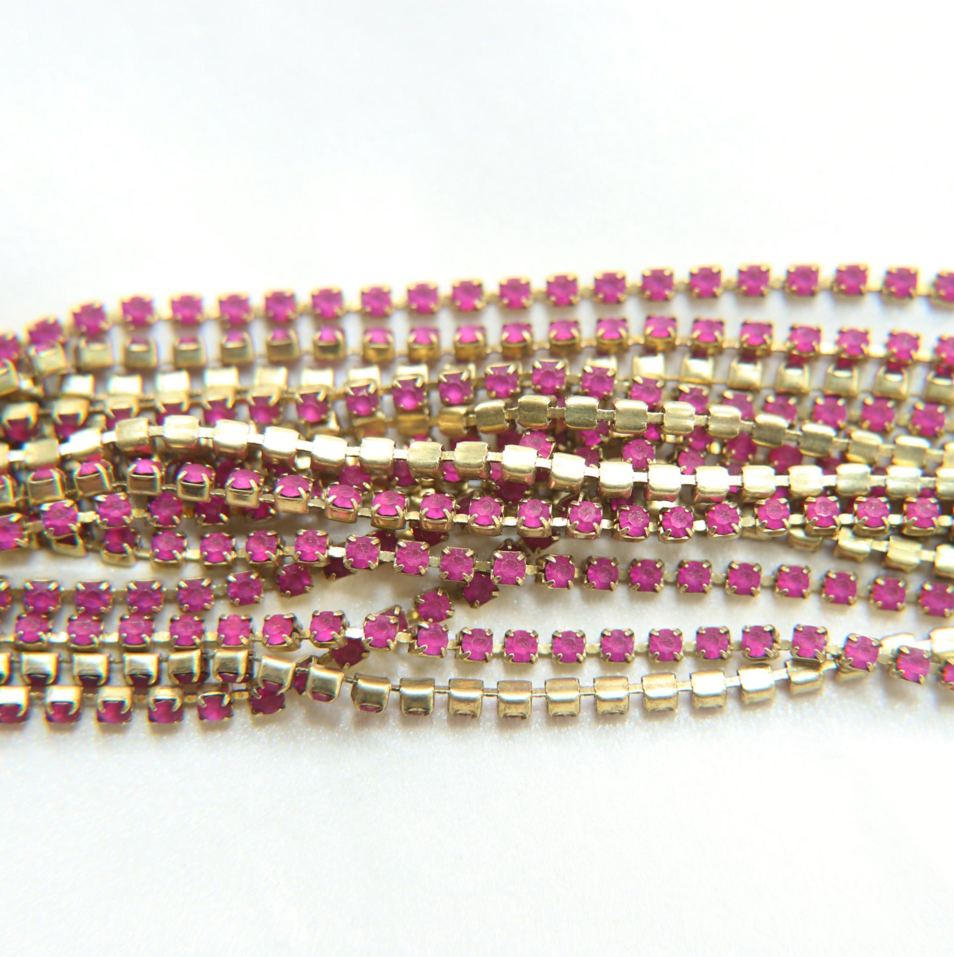 14PP Rhinestone Chain Swarovski vintage Matt 2mm Wedding Bridal Supplies Jewelry Making decorations