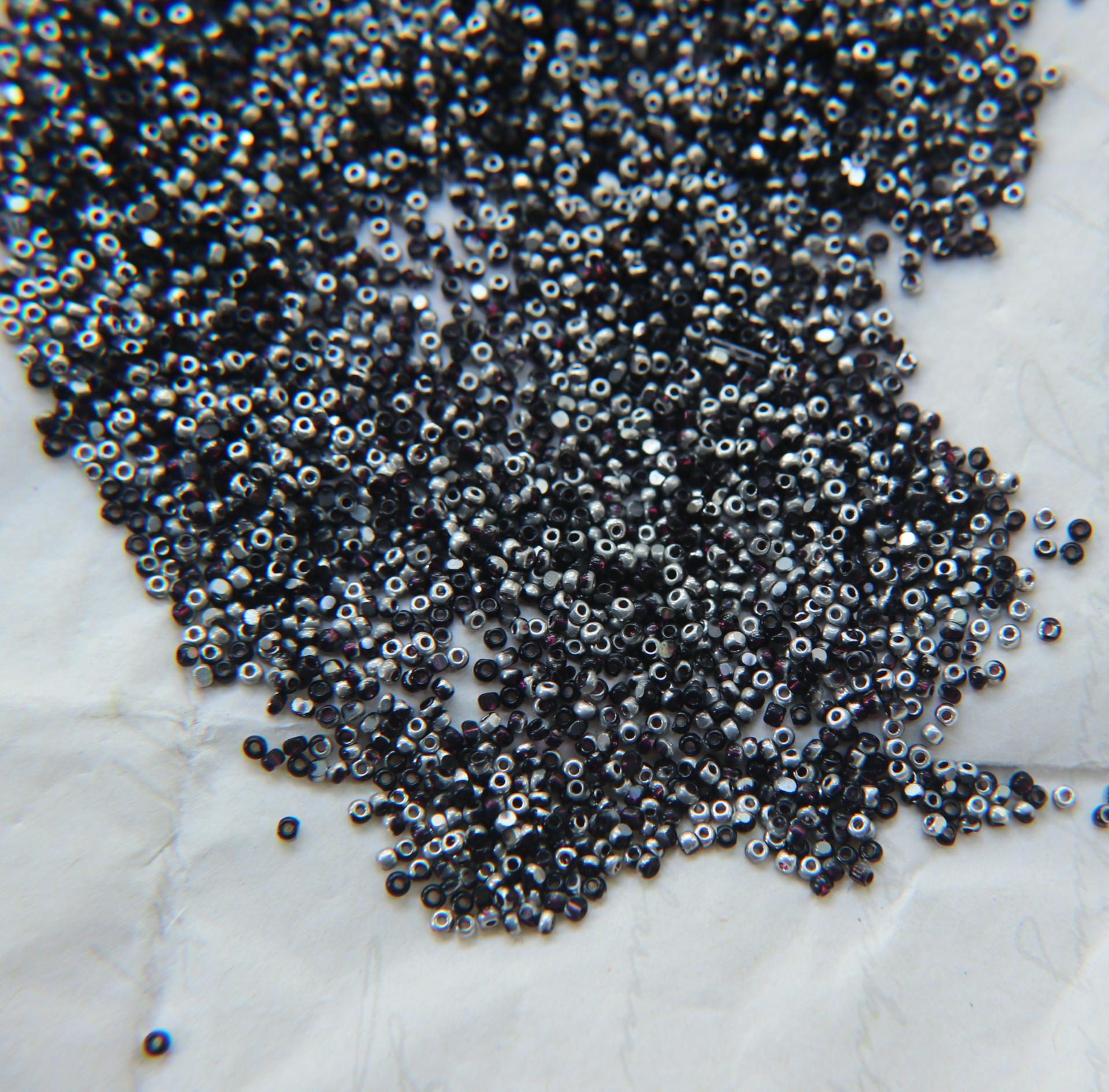 13/0 Charlotte Cut Beads Patina Transparent Amethyst Silver 5/10/20/50/250/500 Grams glass beads, jewelry supply, findings, craft supply