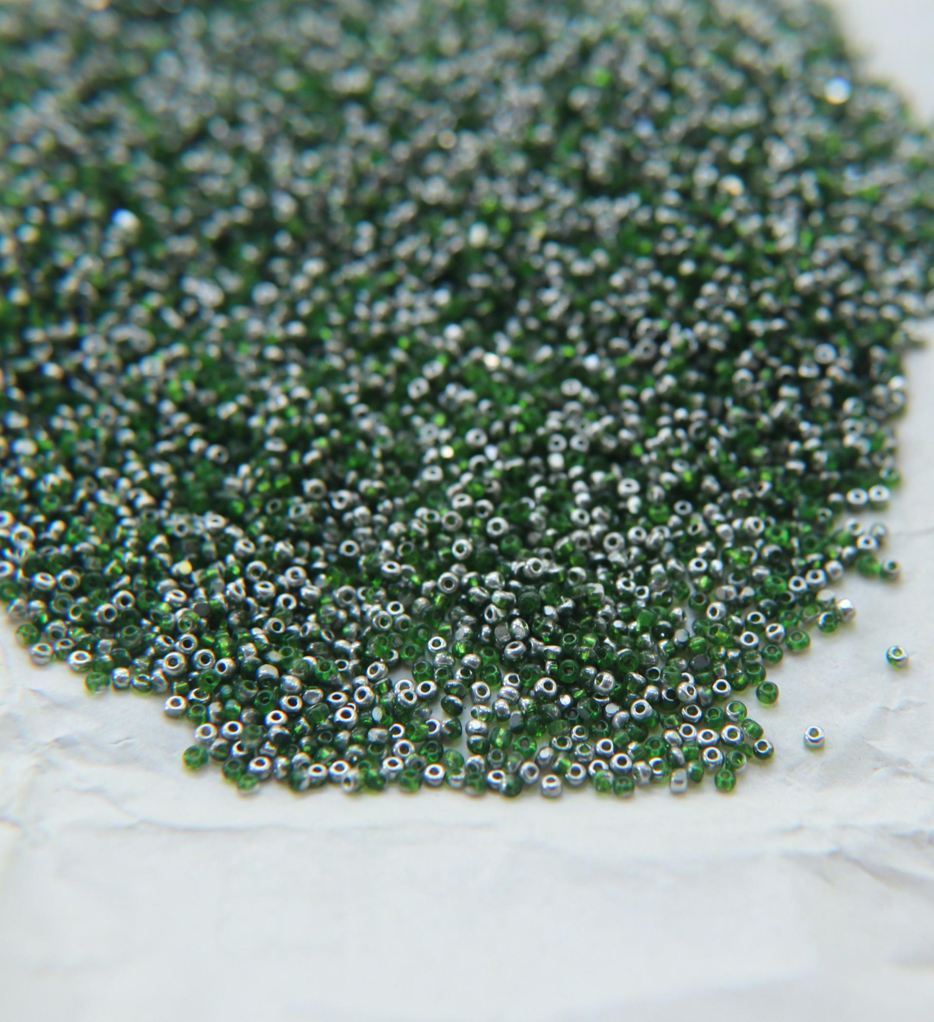 13/0 Charlotte Cut Beads Patina Transparent Lime Silver 5/10/20/50/250/500 Grams glass beads, jewelry supply, findings, craft supply