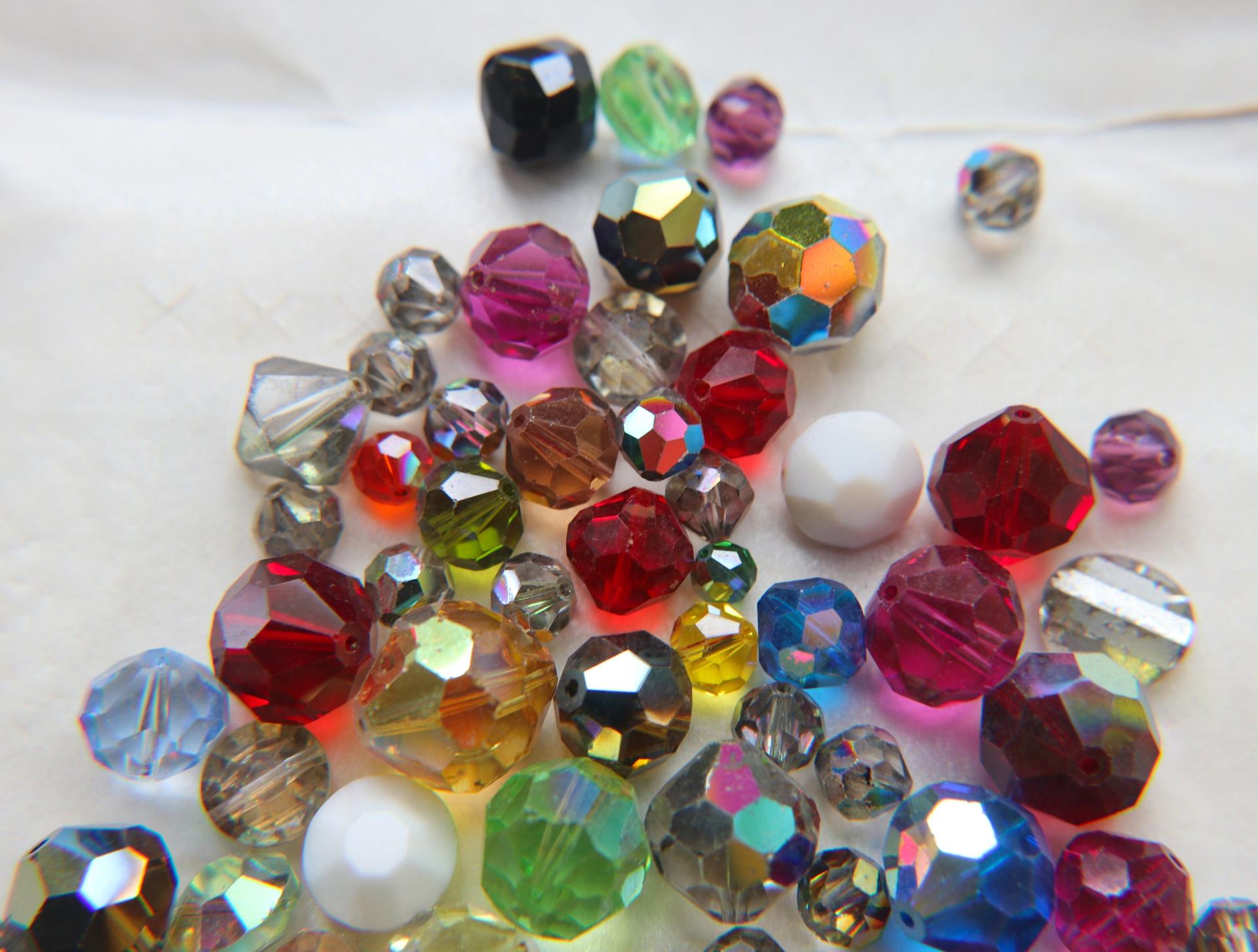 Swarovski Vintage 50/100/250/500 Grams, Mix crystals, Glass Mix, Rondelle Beads, rainbow beads, chunky beads, craft supply