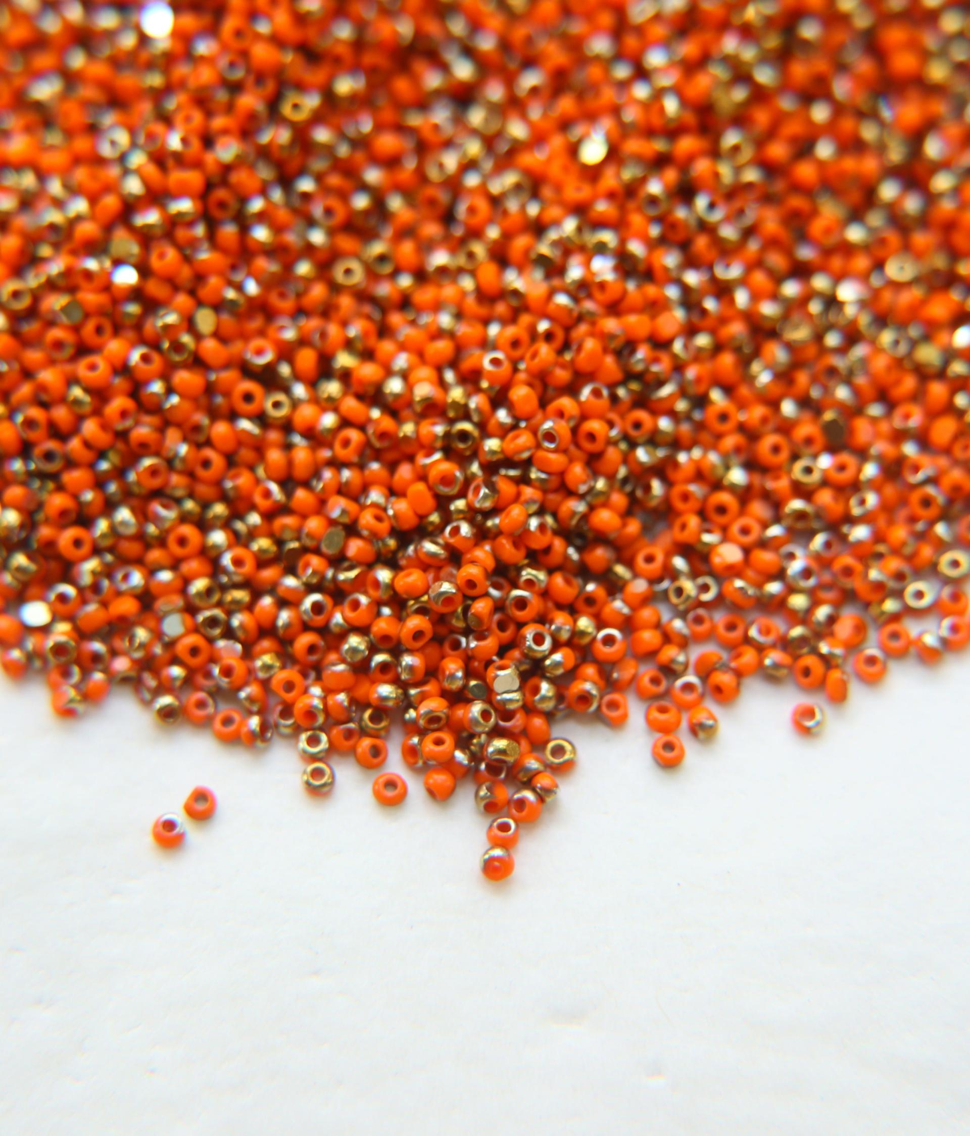 13/0 Charlotte Cut Beads Patina Orange Opaque Bronze Gold 5/10/20/50/250/500 Grams PREMIUM MATERIALS