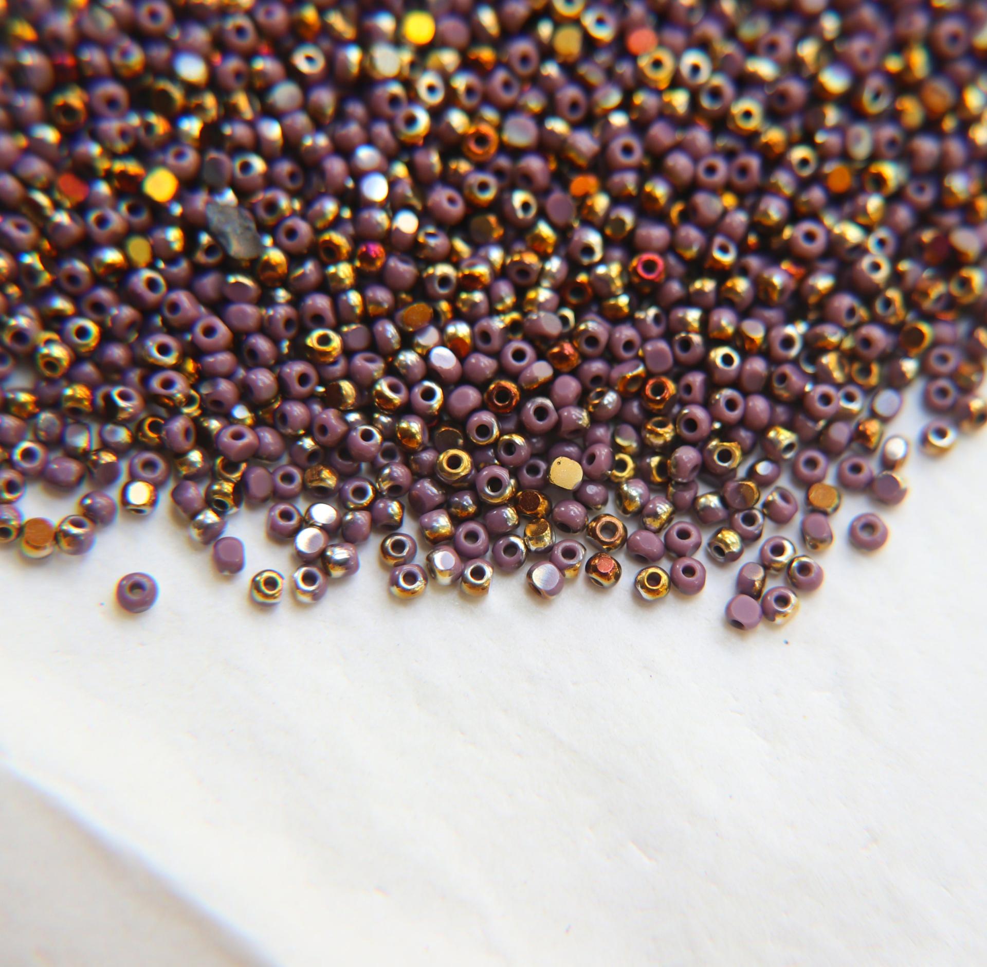 11/0 Charlotte Cut Beads Patina Opaque Amethyst Dark Bronze Gold 10/20/50/250/500 Grams PREMIUM MATERIALS