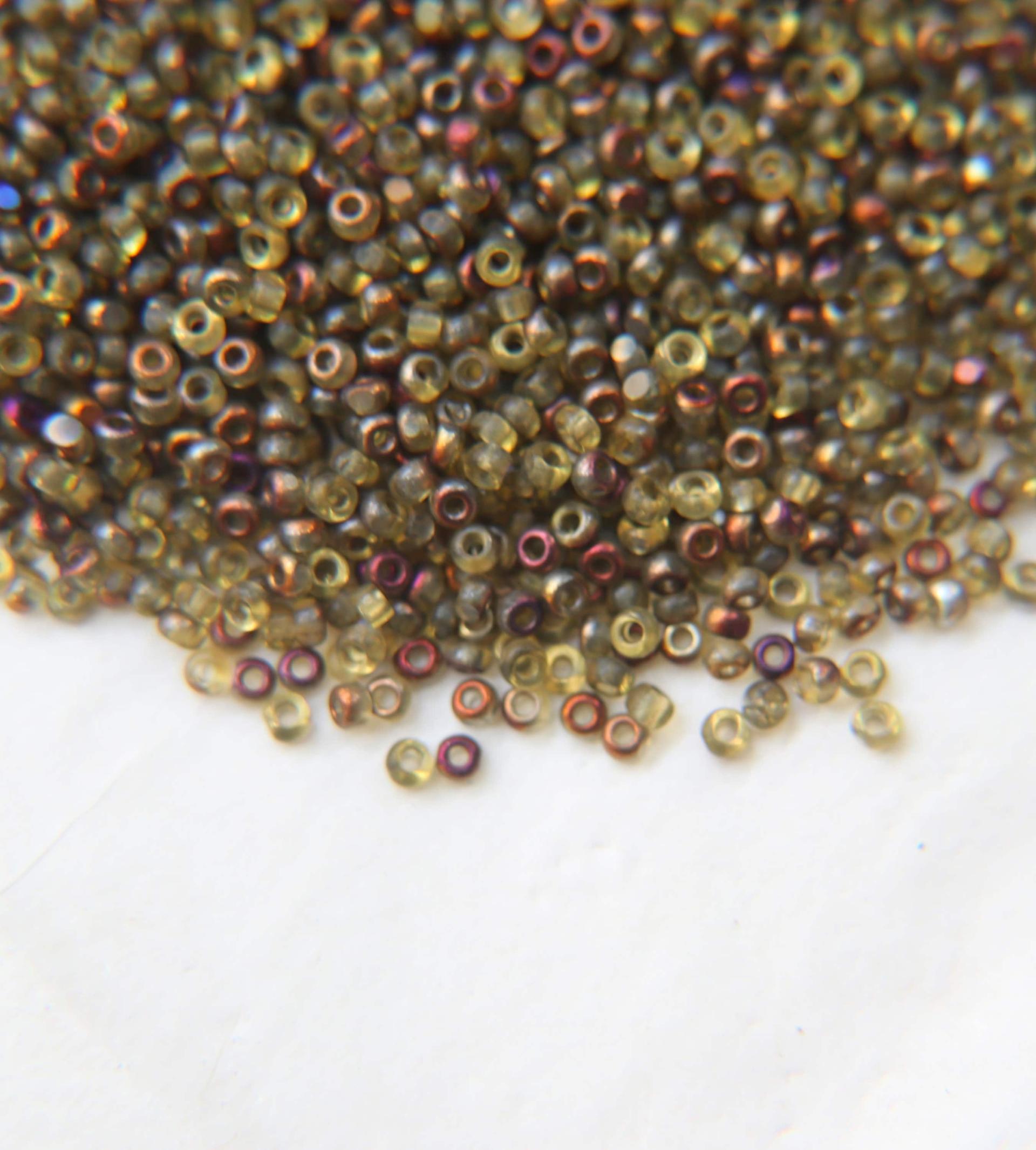11/0 Charlotte Cut Beads Patina Light Topaz Bronze Gold 10/20/50/250/500 Grams PREMIUM MATERIALS