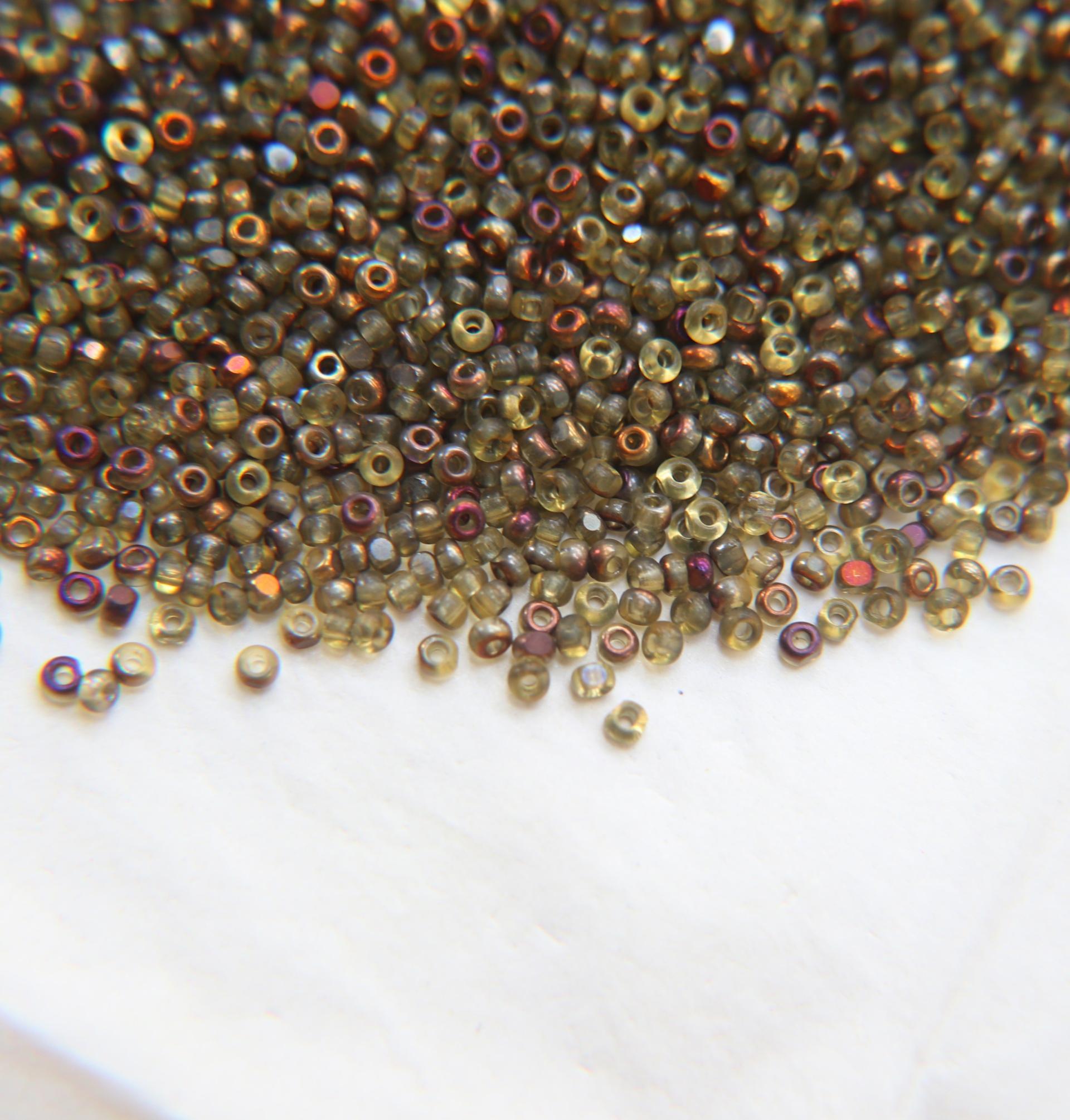 11/0 Charlotte Cut Beads Patina Light Topaz Bronze Gold 10/20/50/250/500 Grams PREMIUM MATERIALS