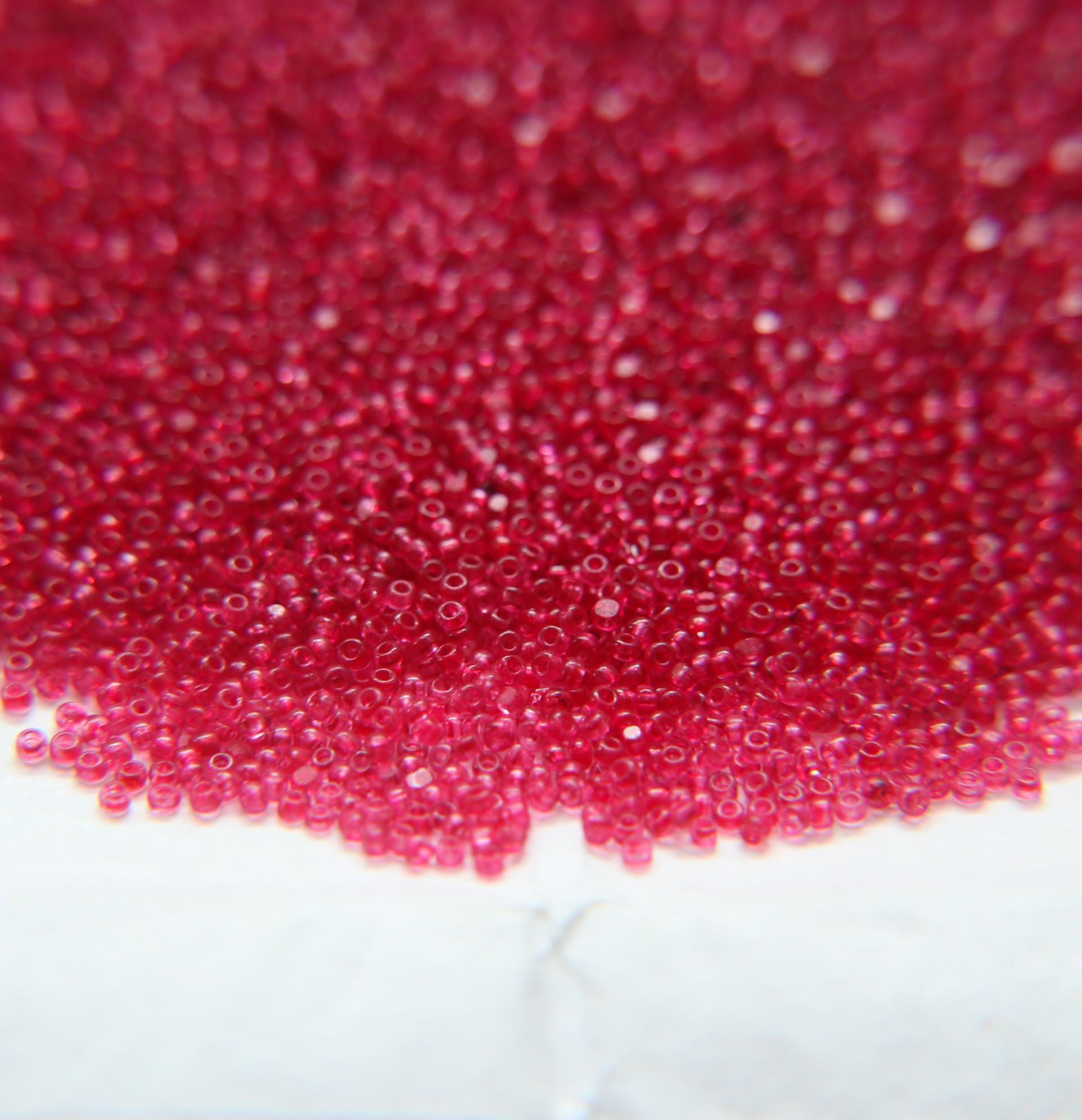 13/0 Charlotte true Cut Beads Indian Pink Transparent (Dyed) 5/10/20/50/250/500 Grams PREMIUM SEED Beads